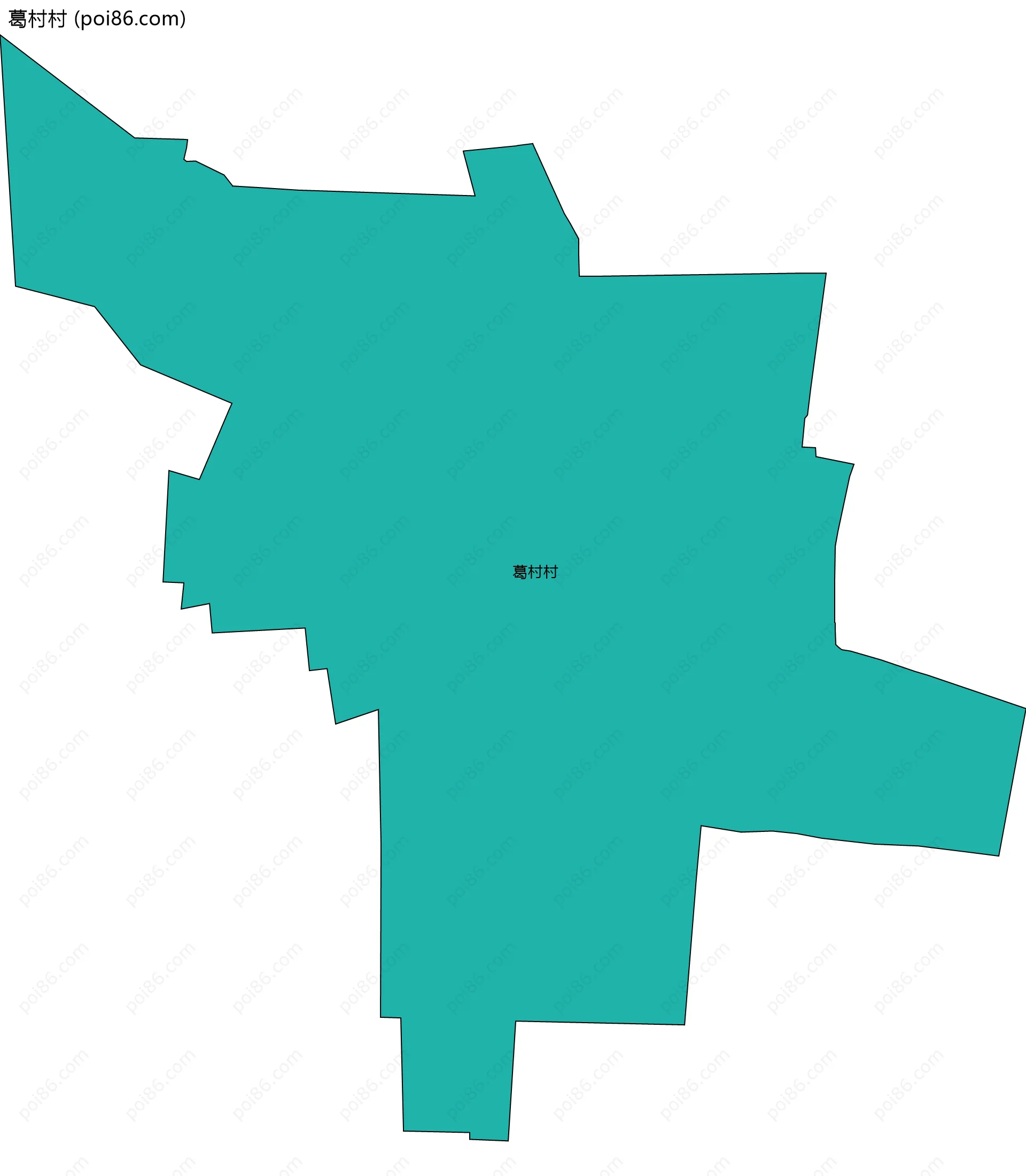 葛村村边界地图