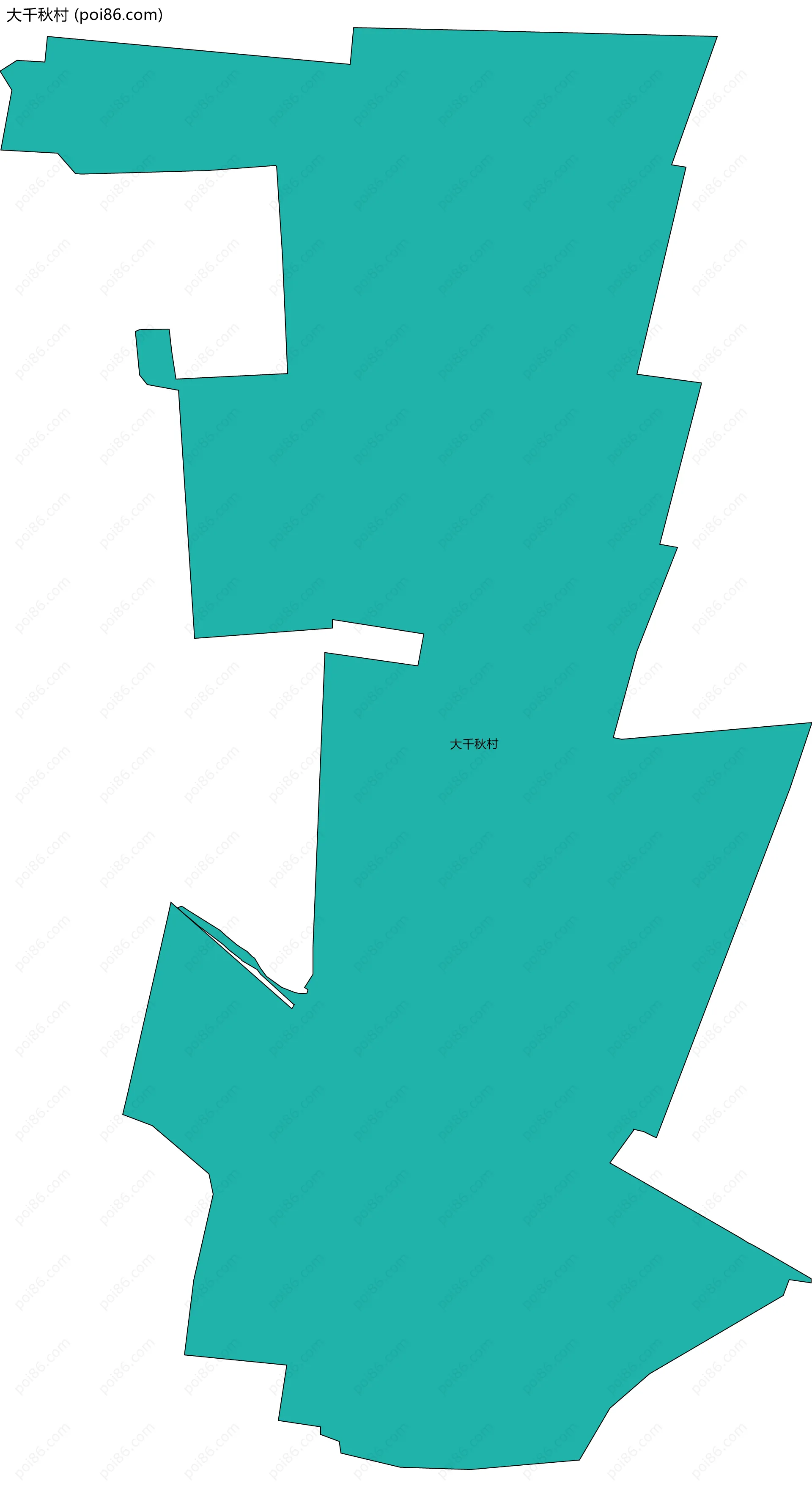 大千秋村边界地图