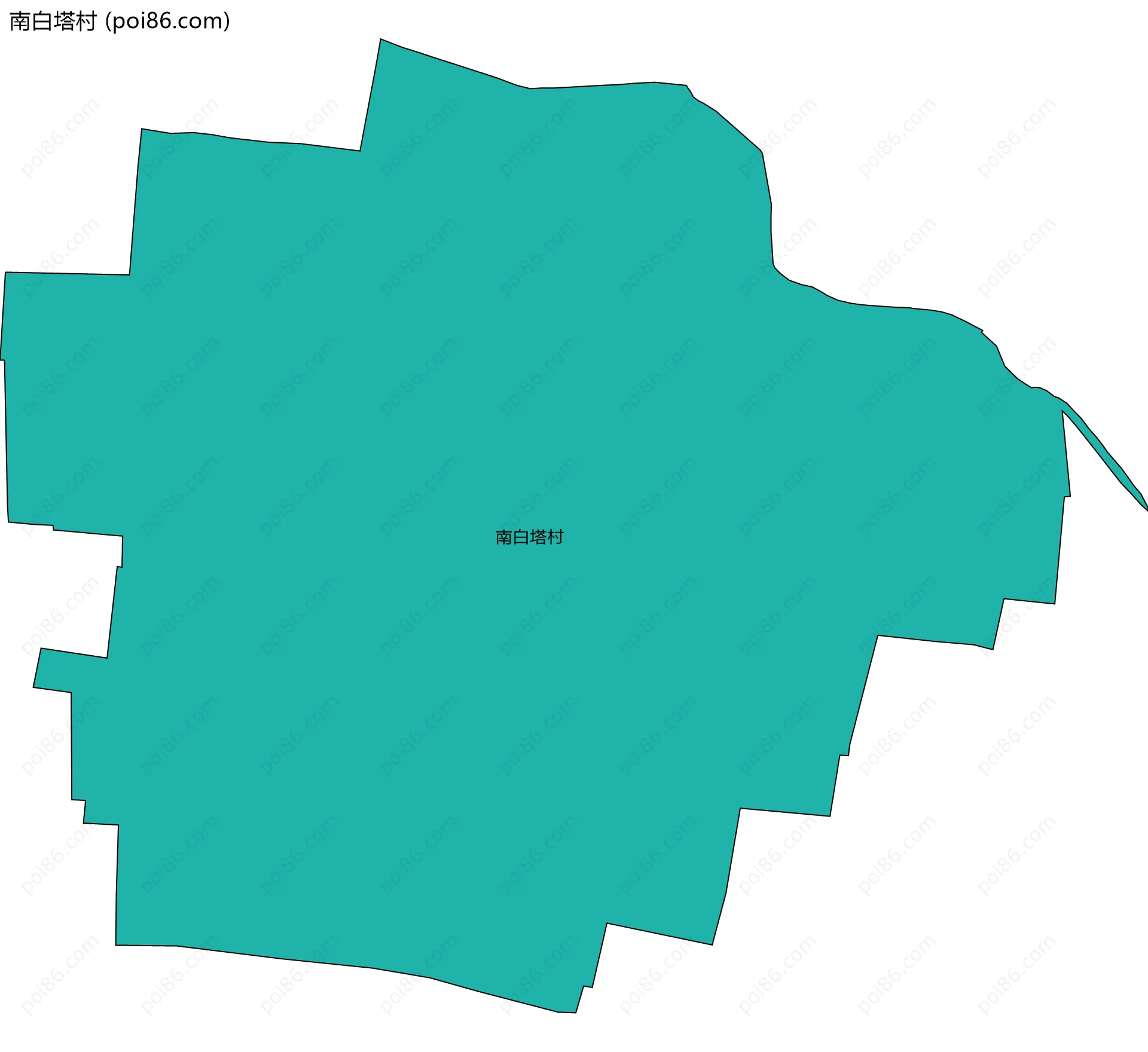 南白塔村边界地图