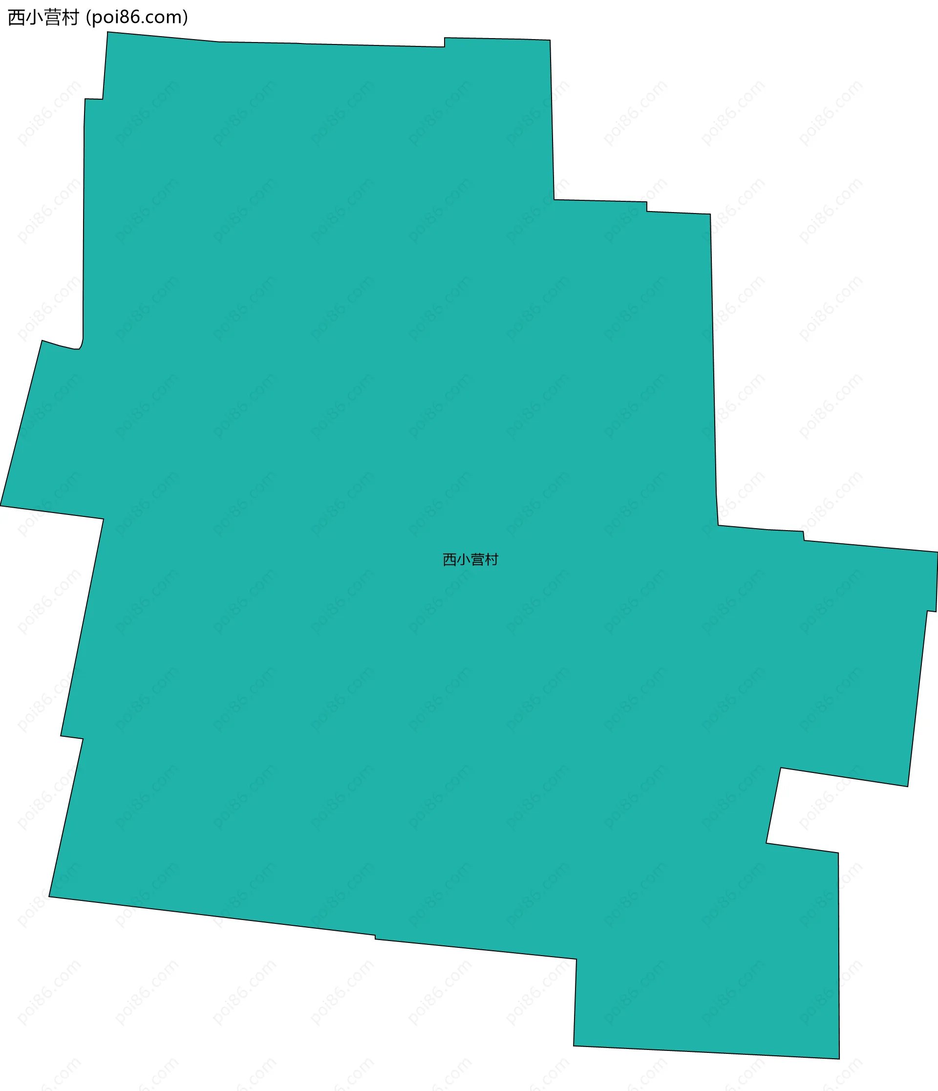 西小营村边界地图