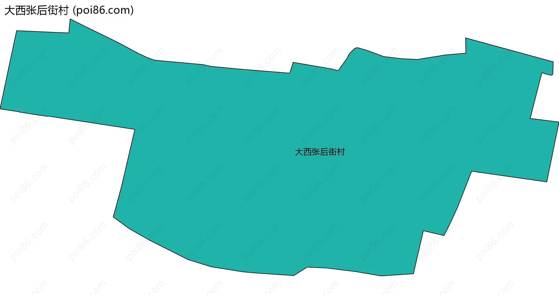 大西张后街村边界地图