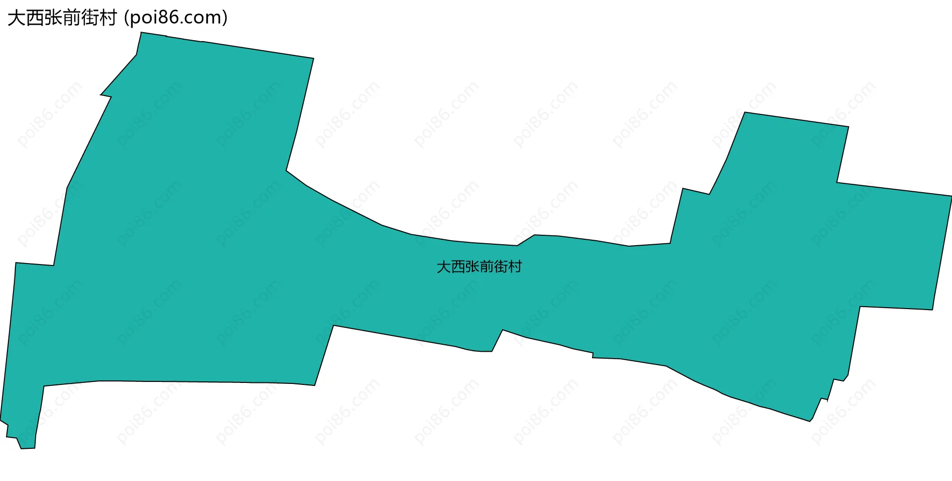 大西张前街村边界地图