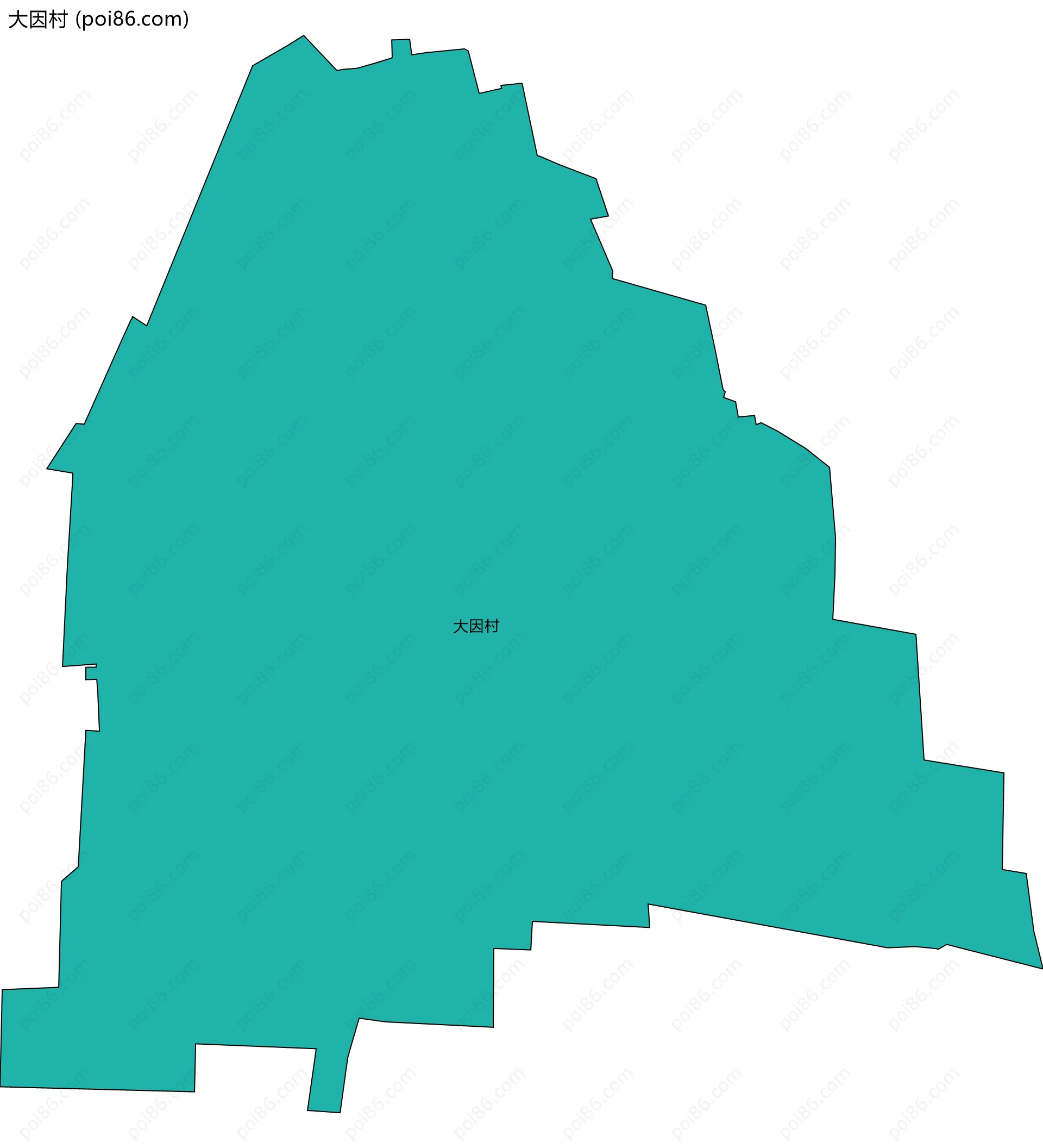 大因村边界地图