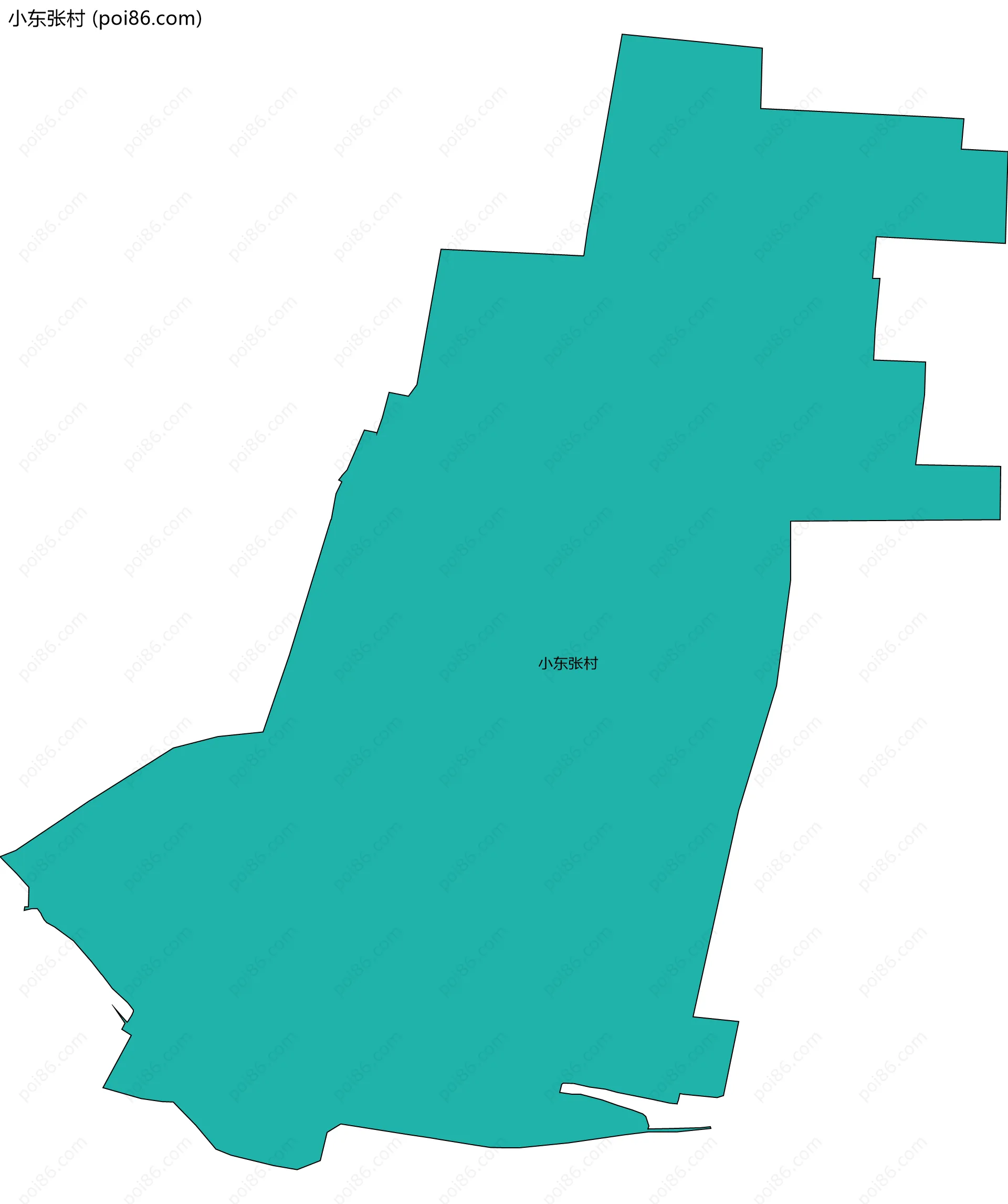 小东张村边界地图