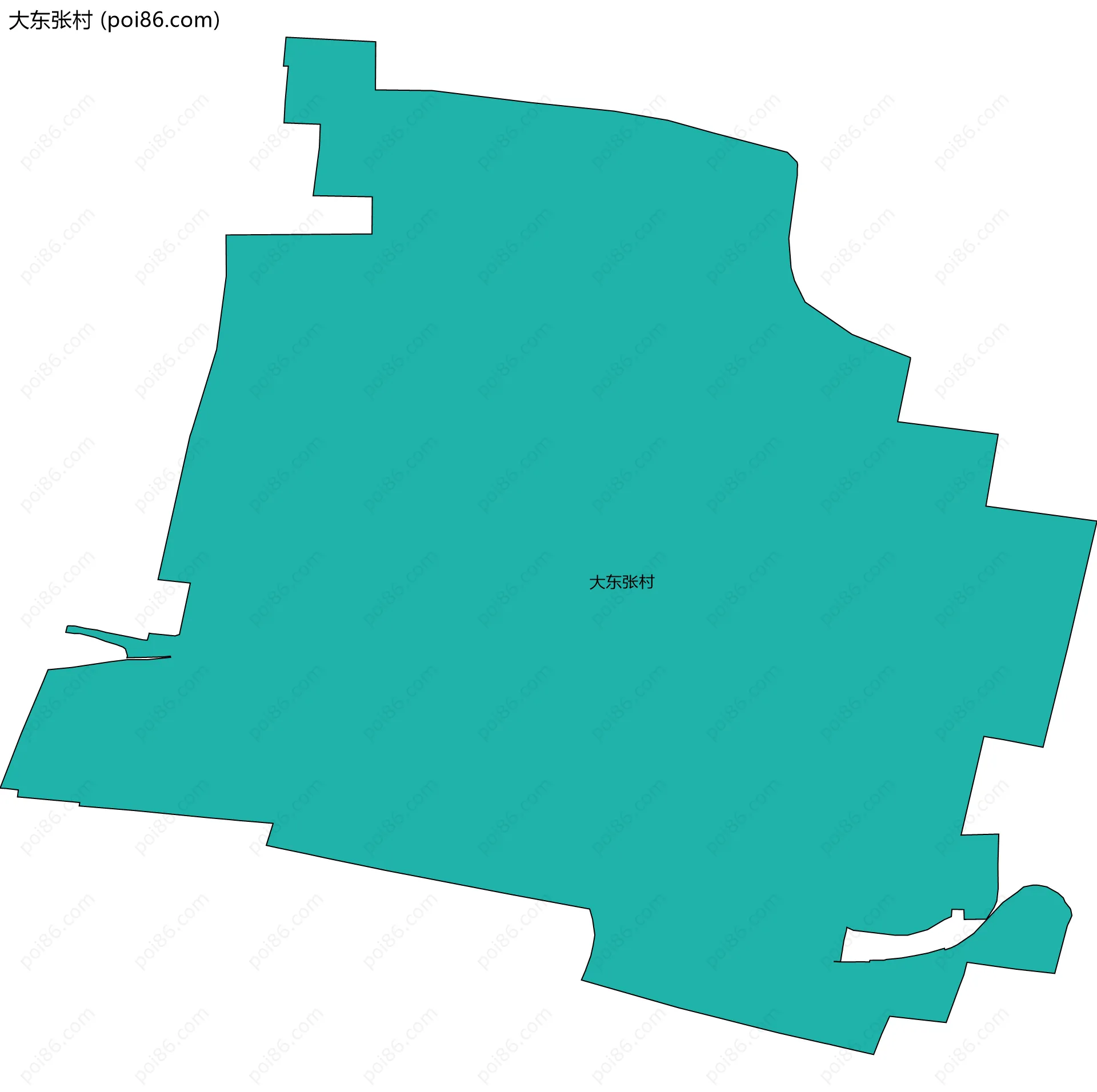 大东张村边界地图