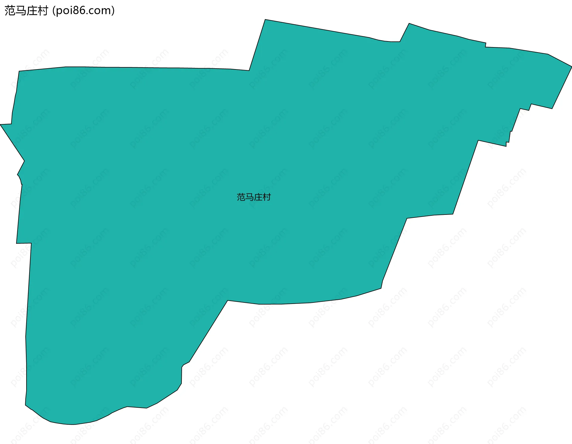 范马庄村边界地图