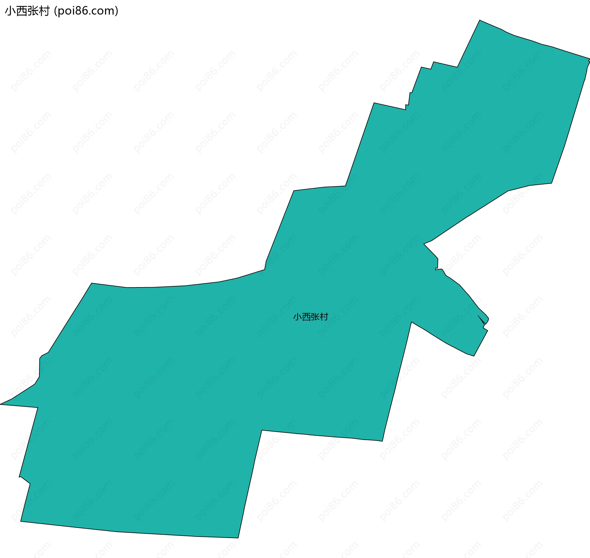 小西张村边界地图