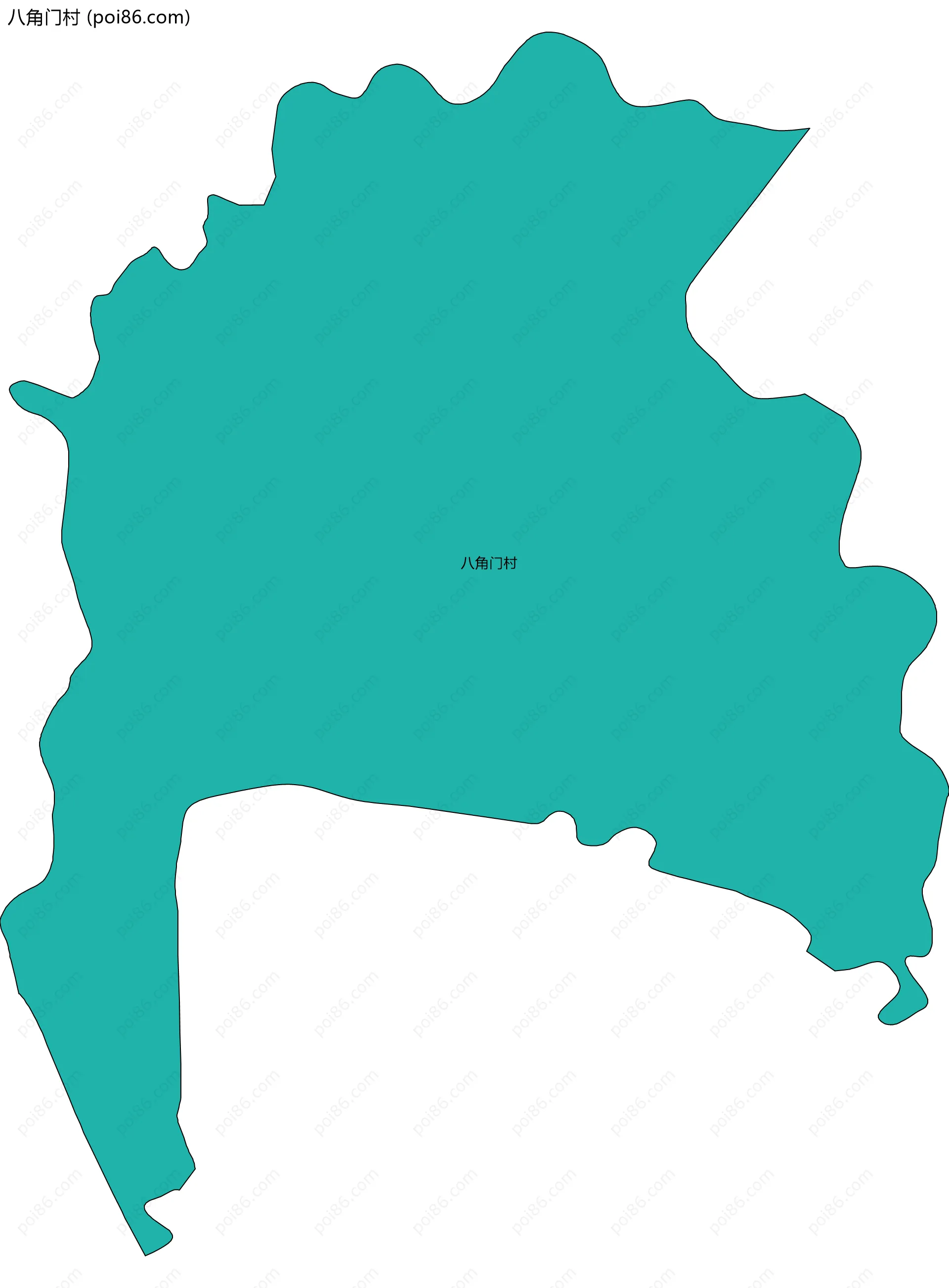 八角门村边界地图