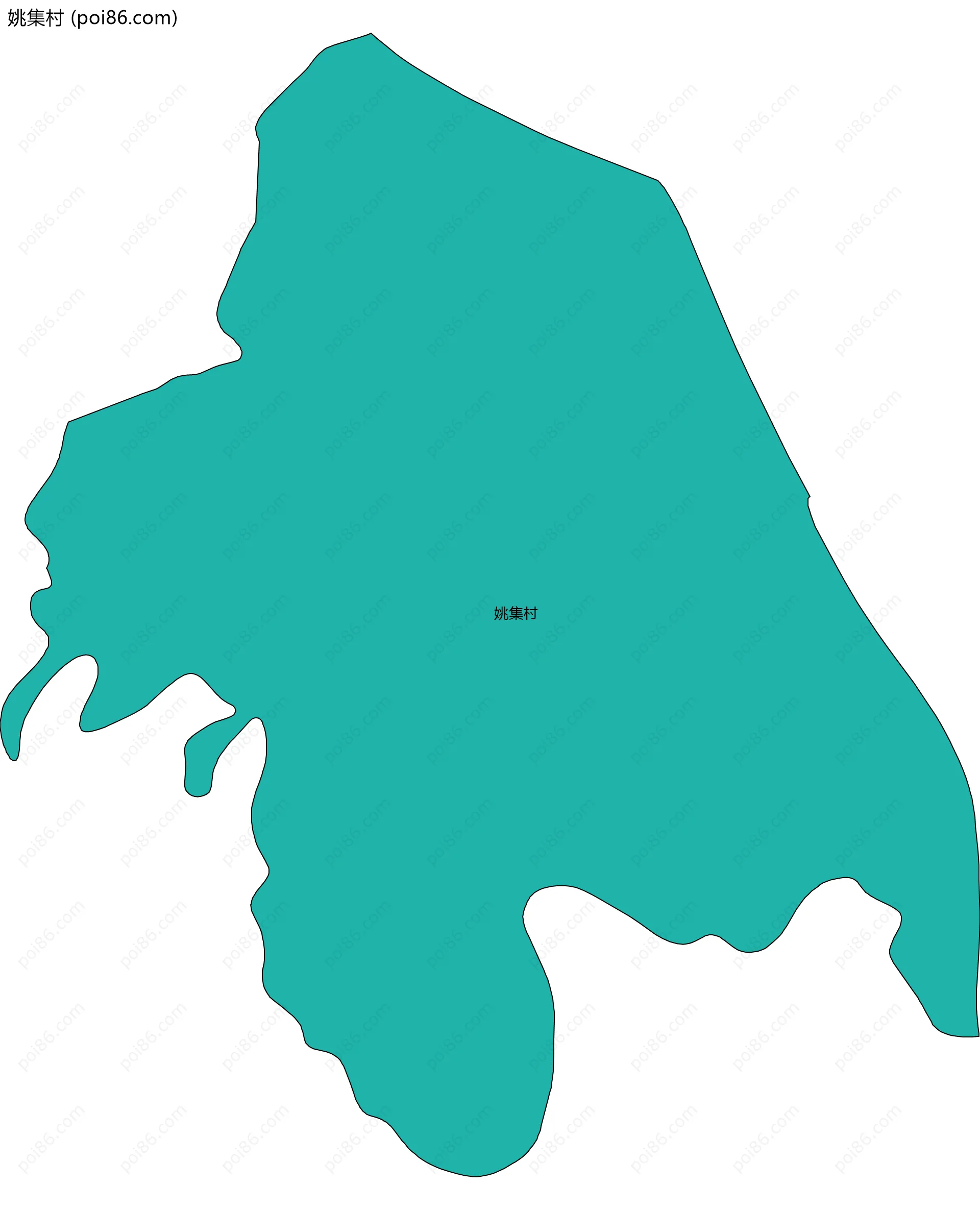 姚集村边界地图