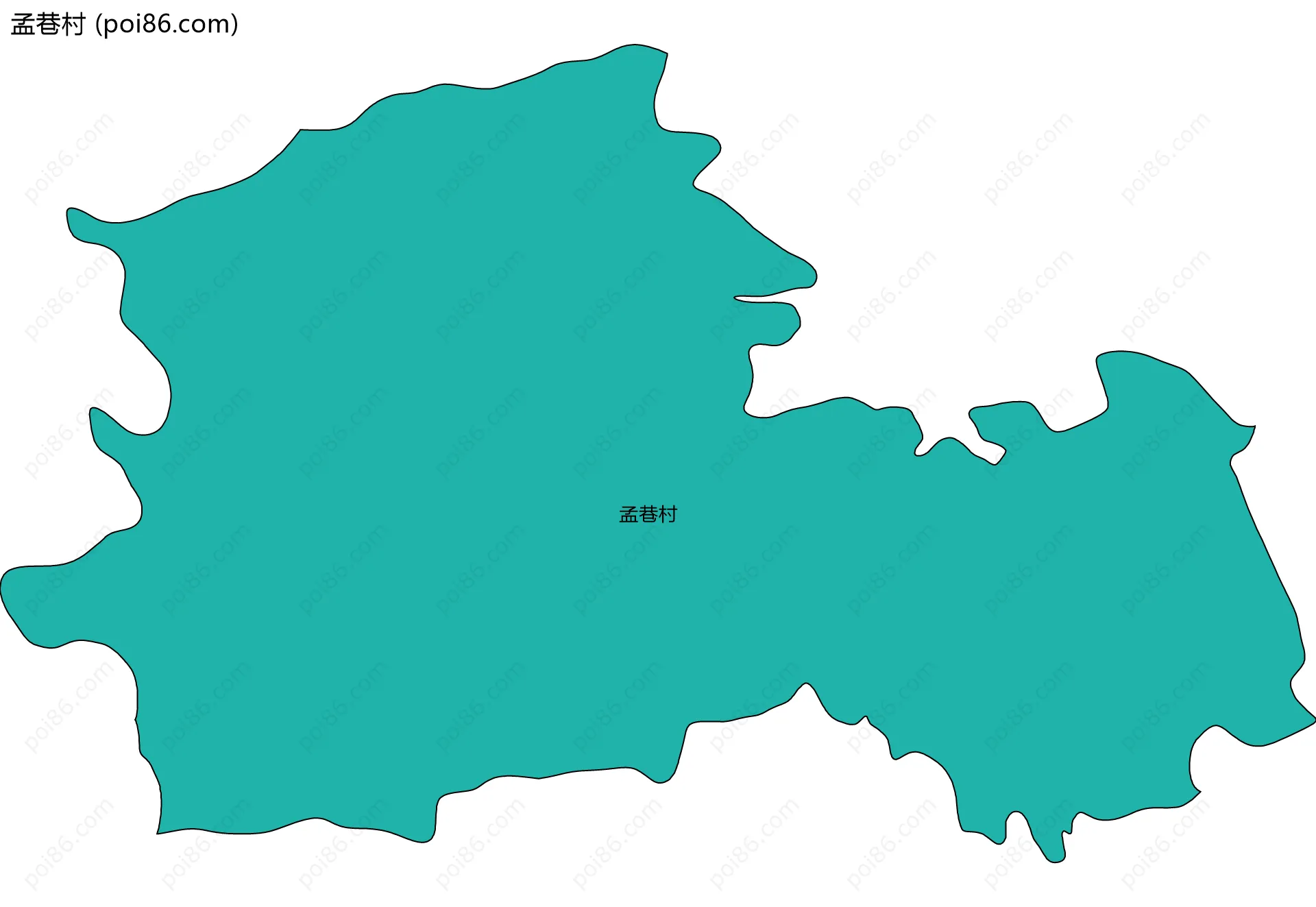 孟巷村边界地图