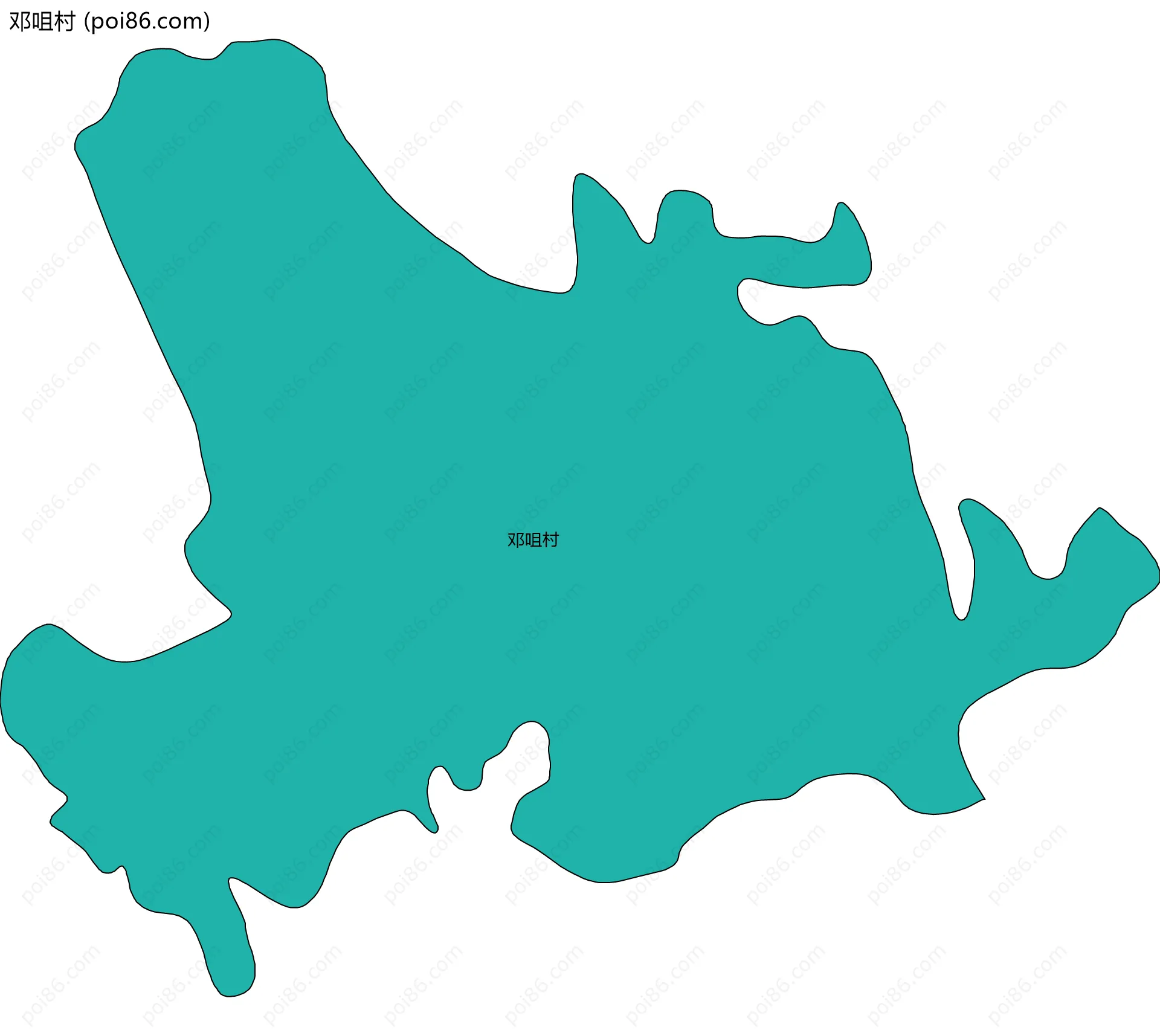 邓咀村边界地图