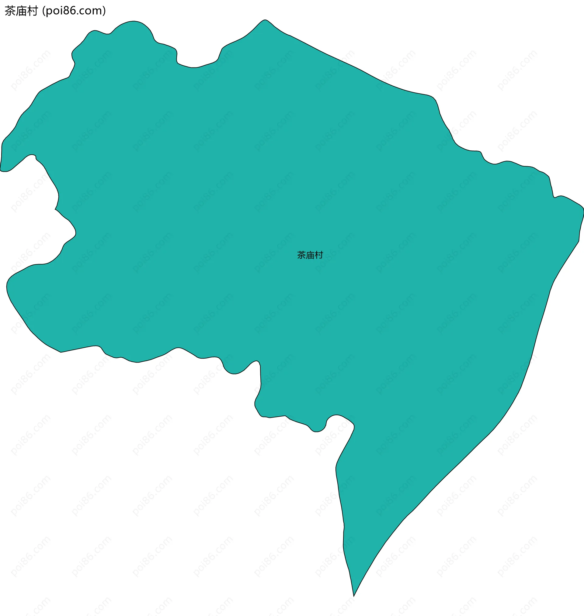 茶庙村边界地图
