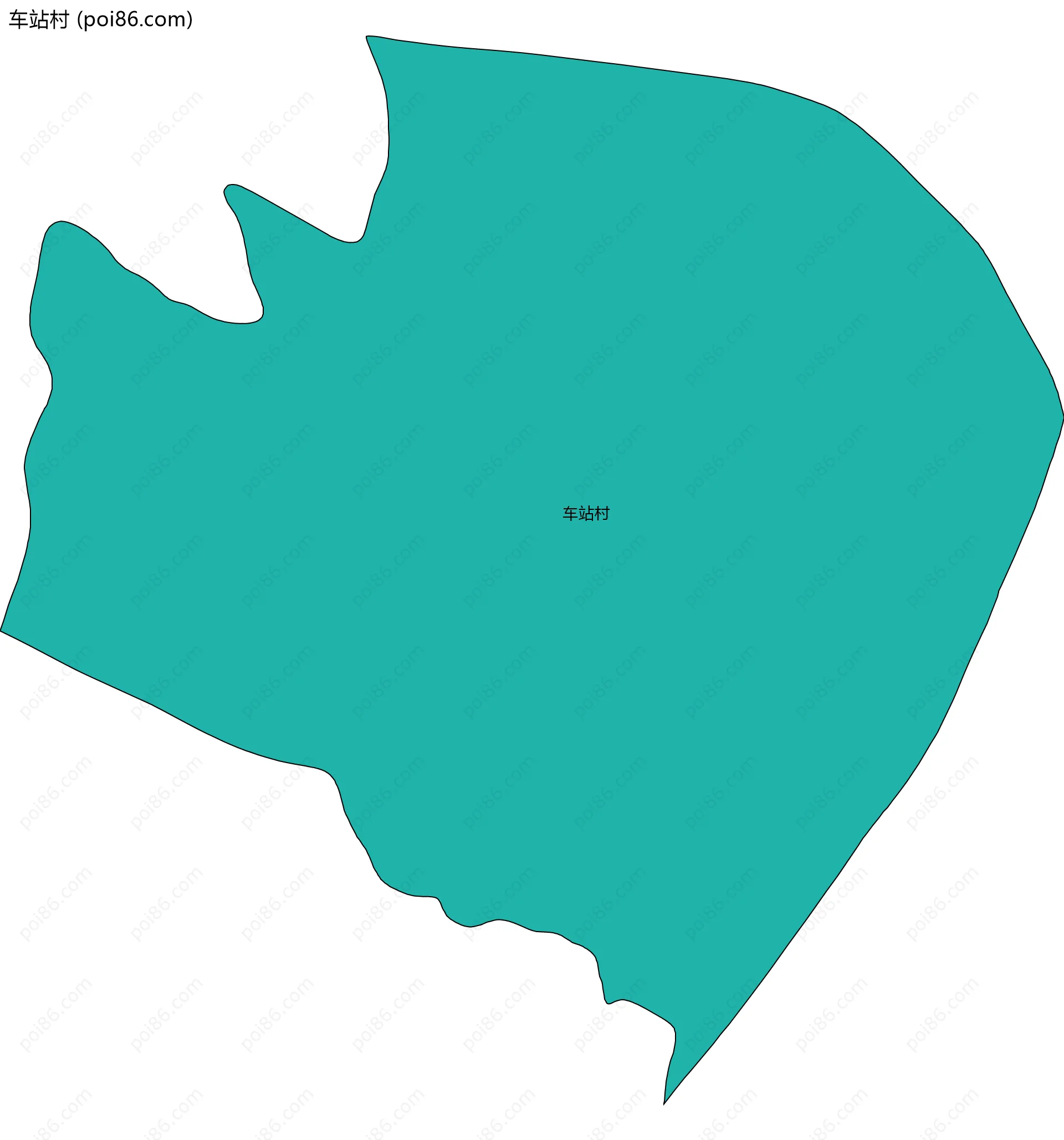 车站村边界地图