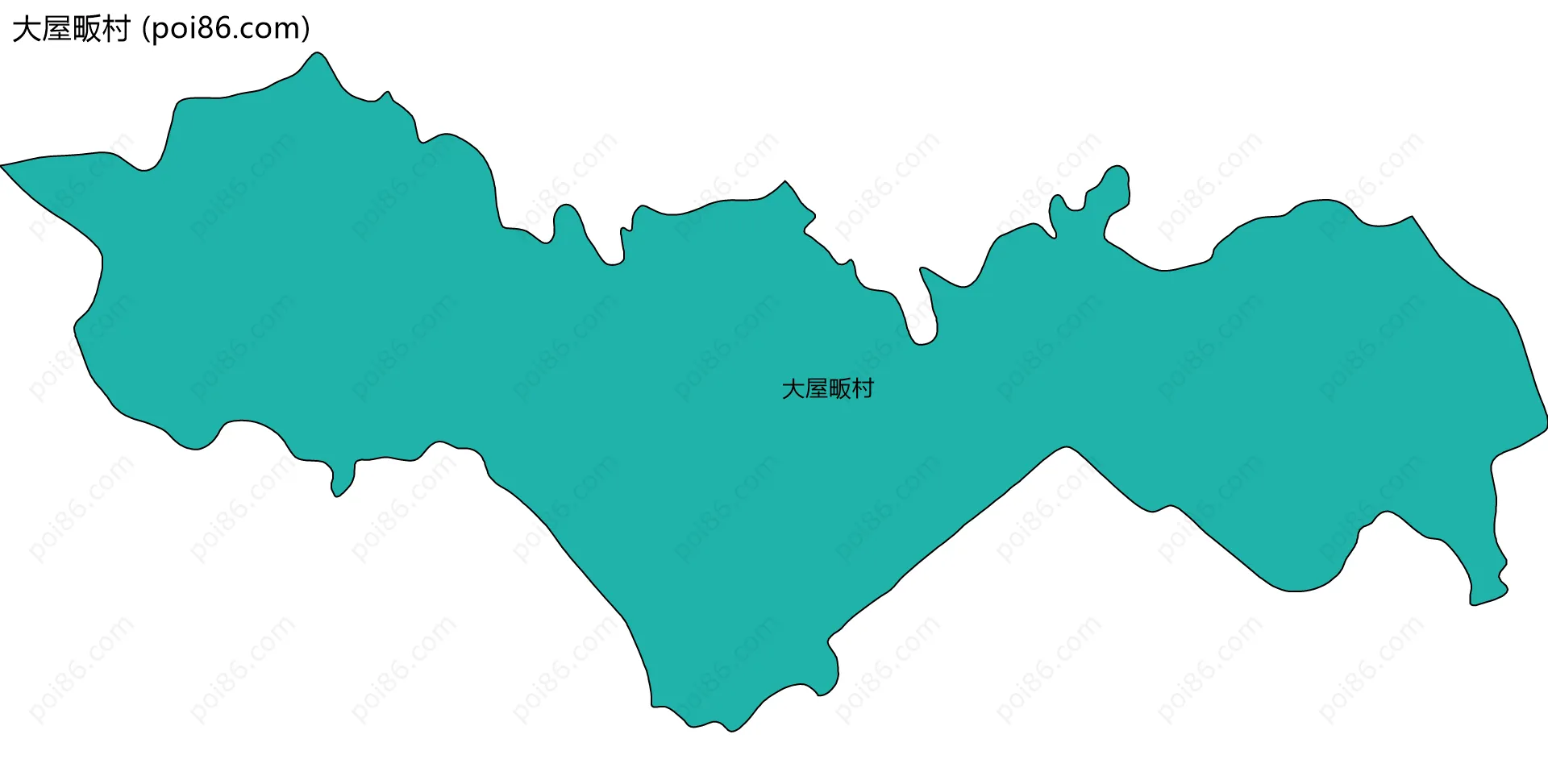 大屋畈村边界地图