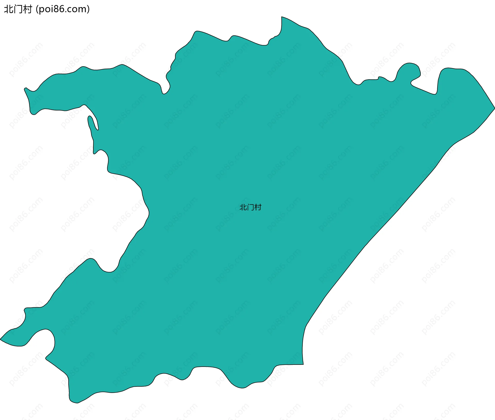 北门村边界地图