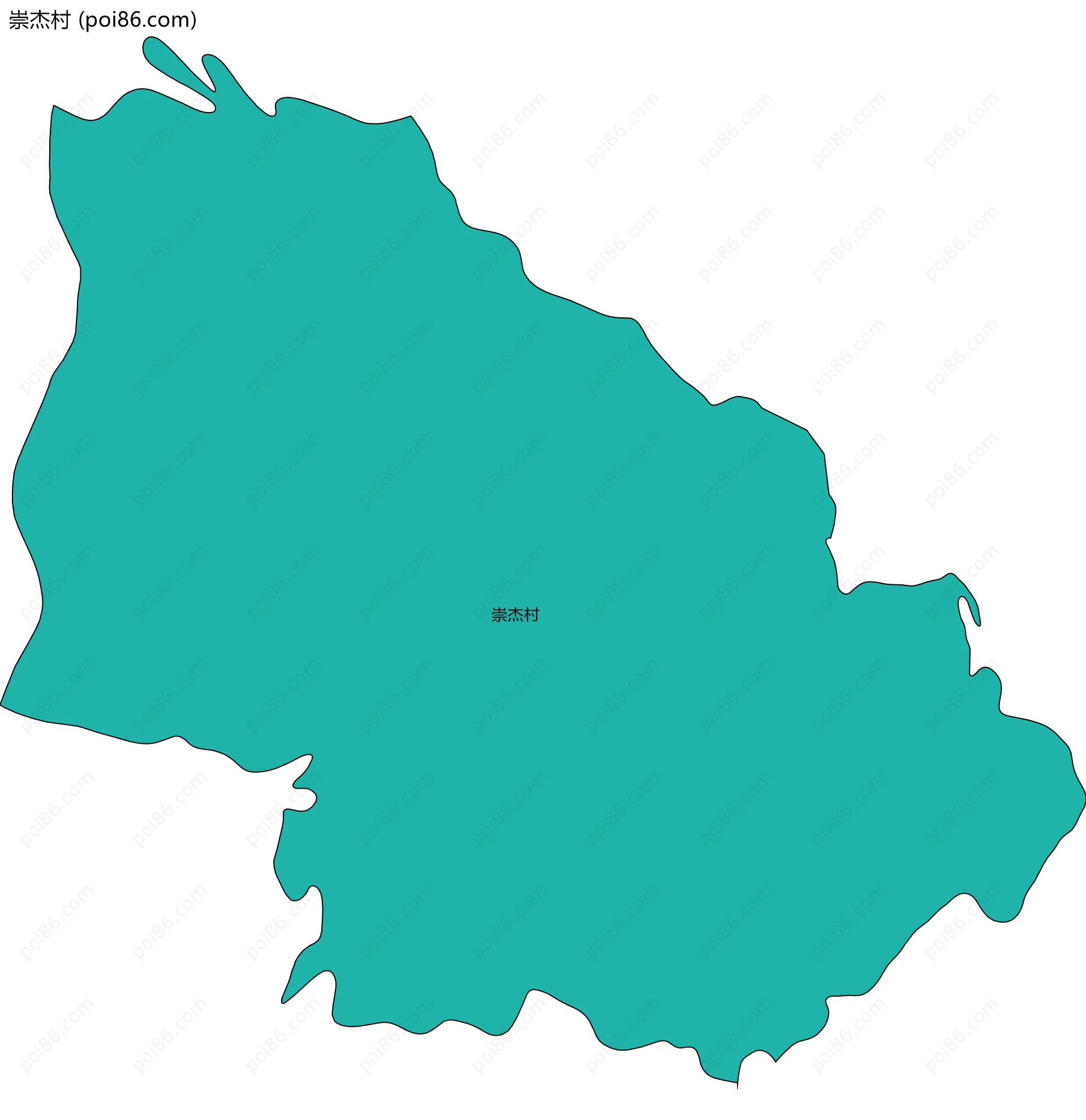 崇杰村边界地图