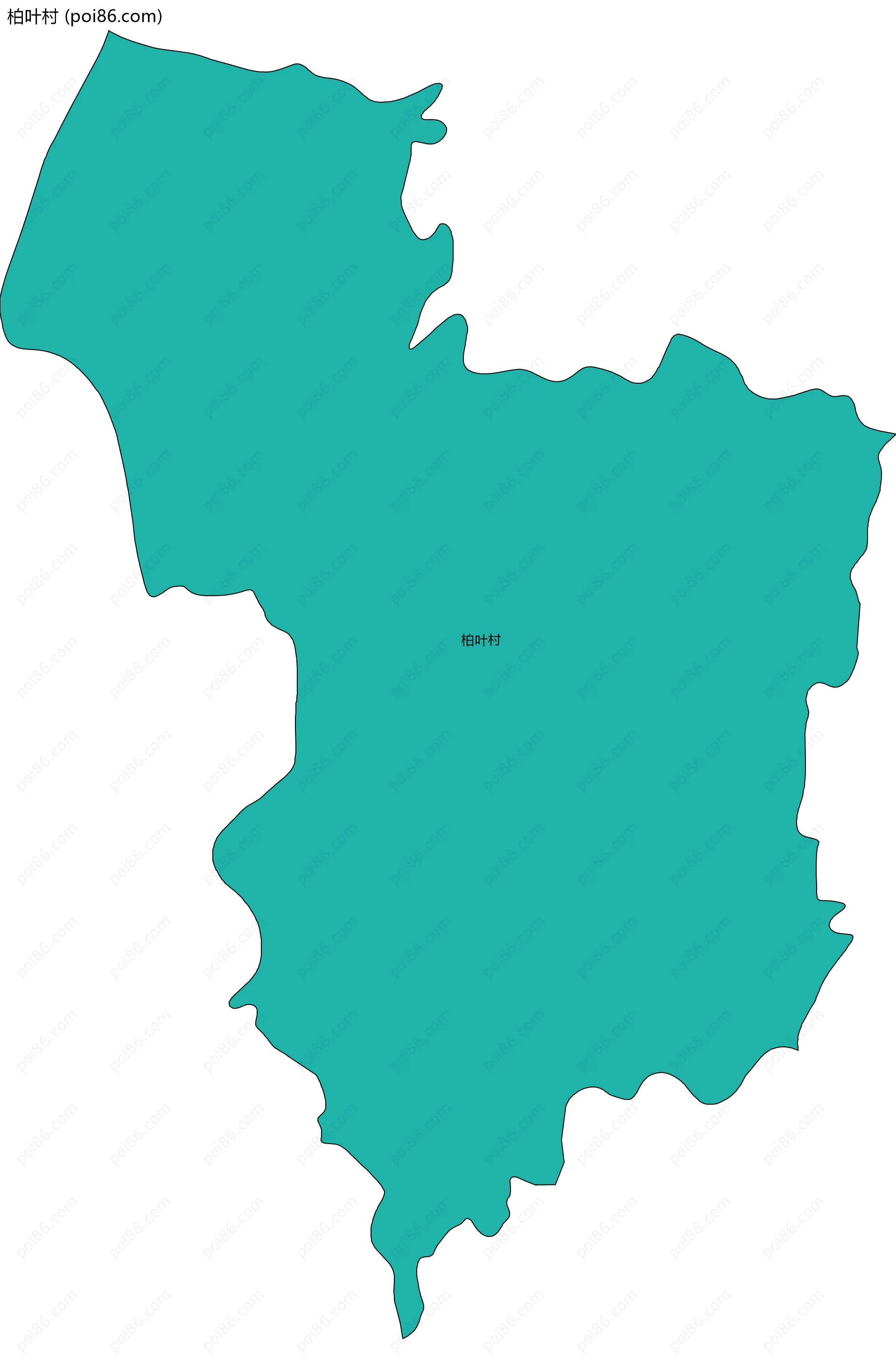 柏叶村边界地图