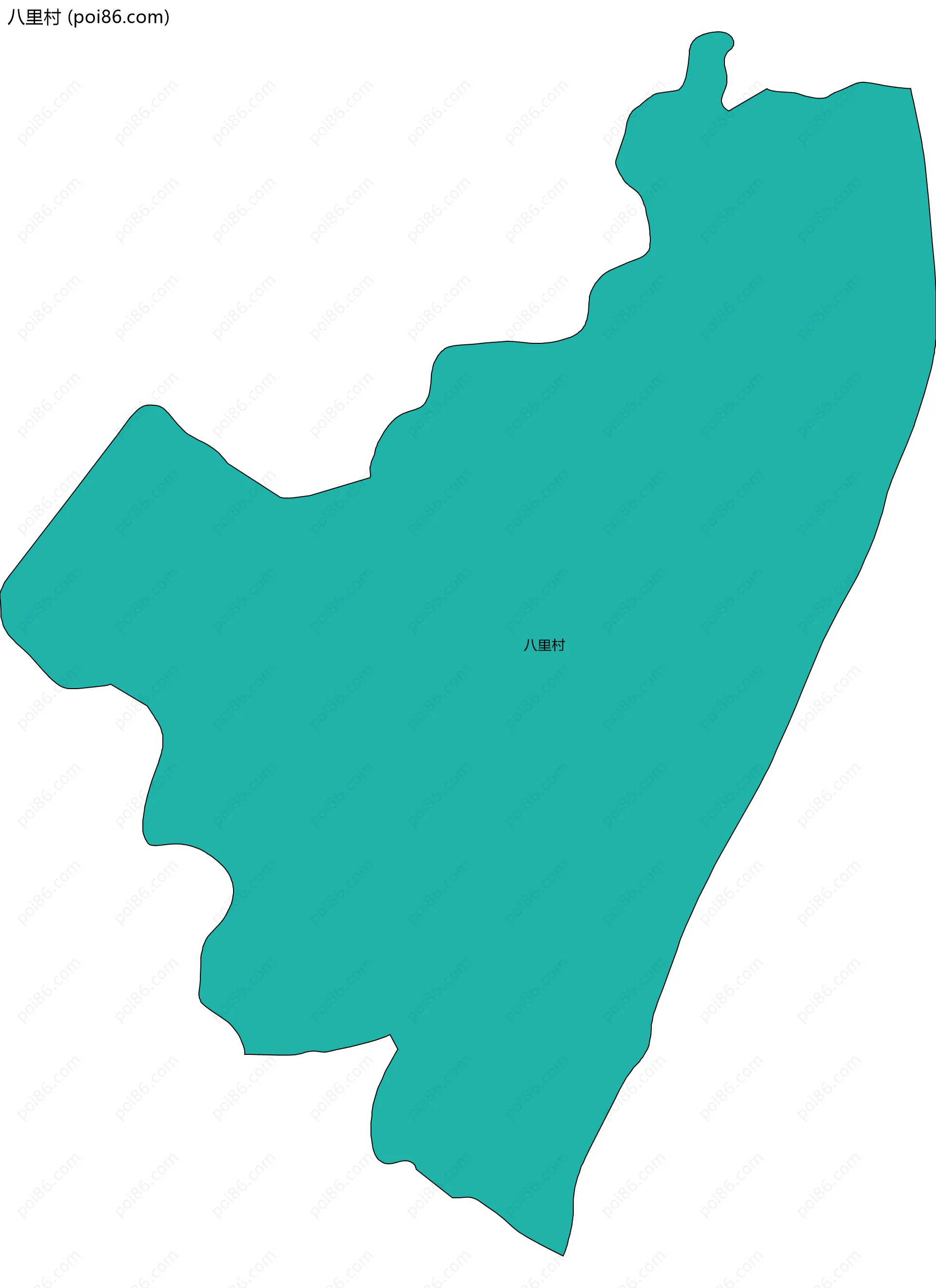 八里村边界地图