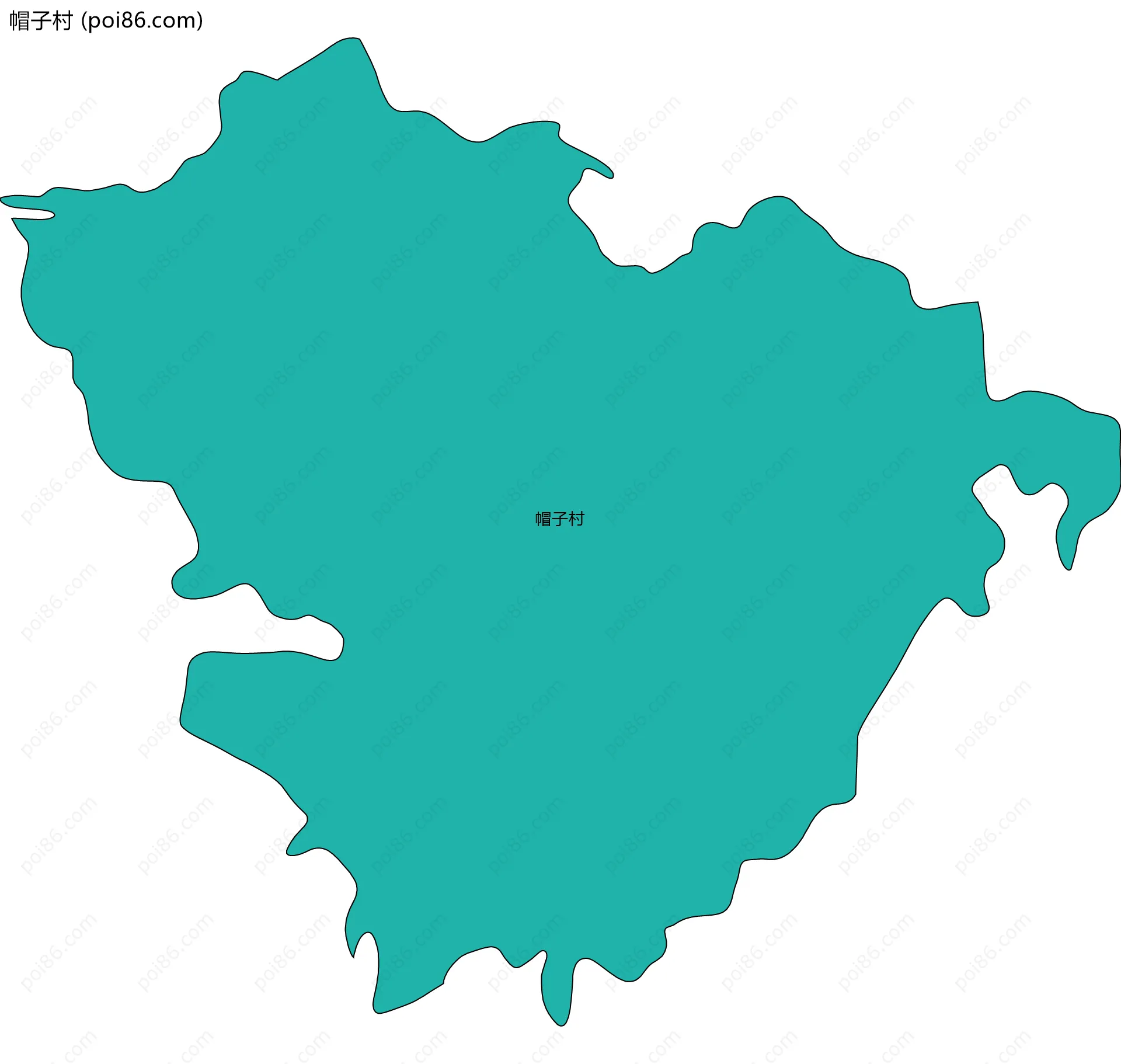 帽子村边界地图