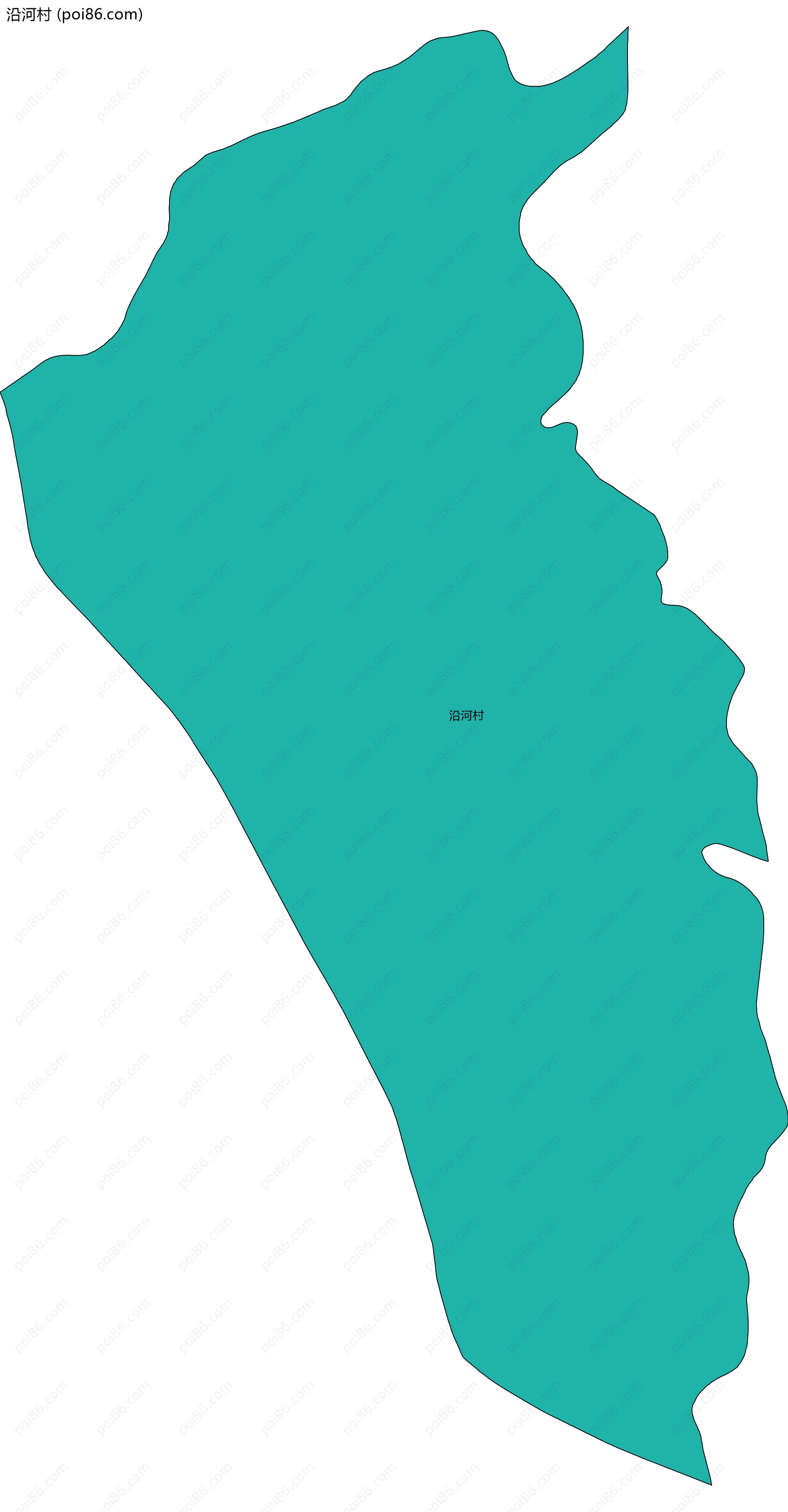 沿河村边界地图