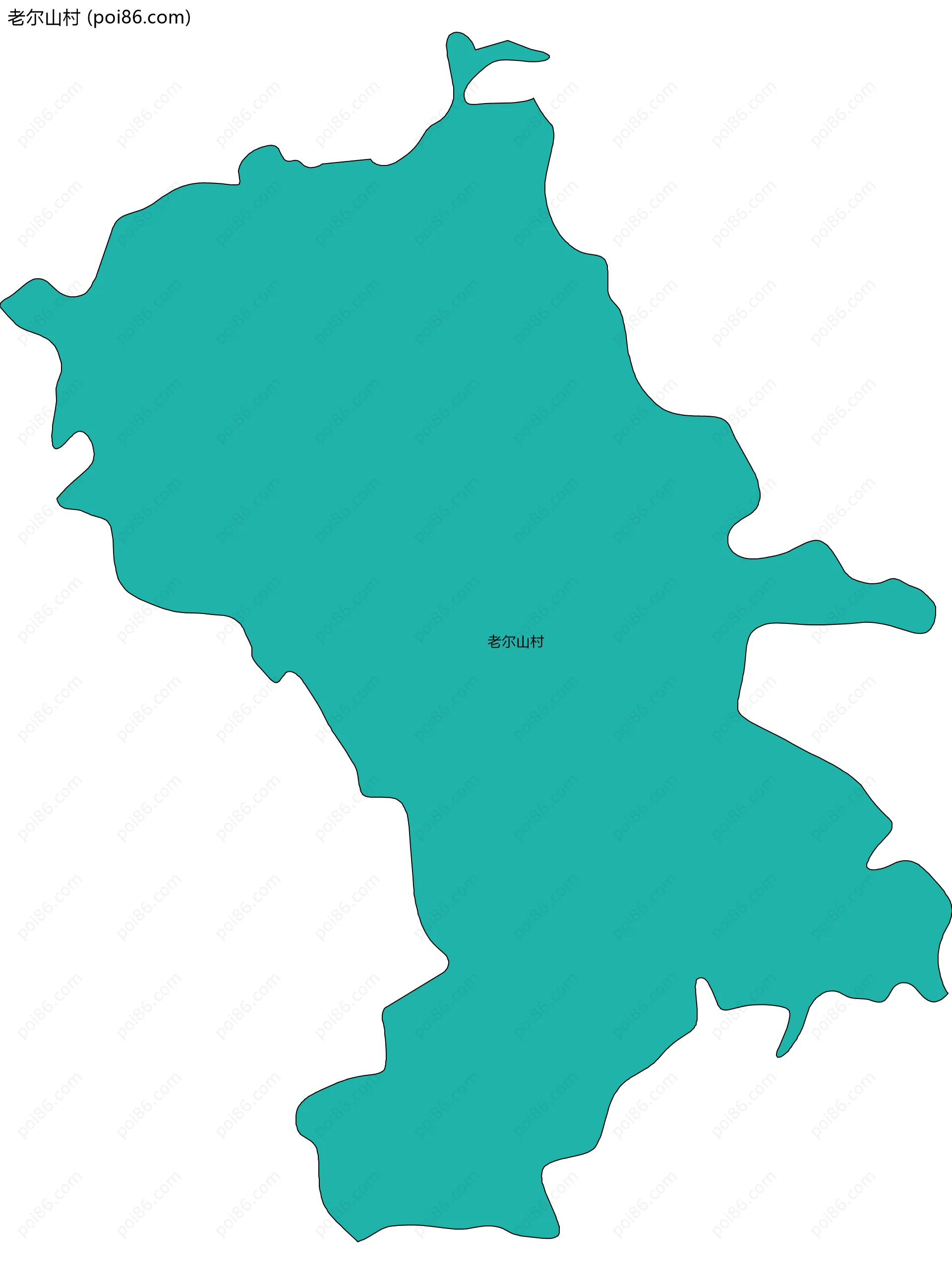 老尔山村边界地图