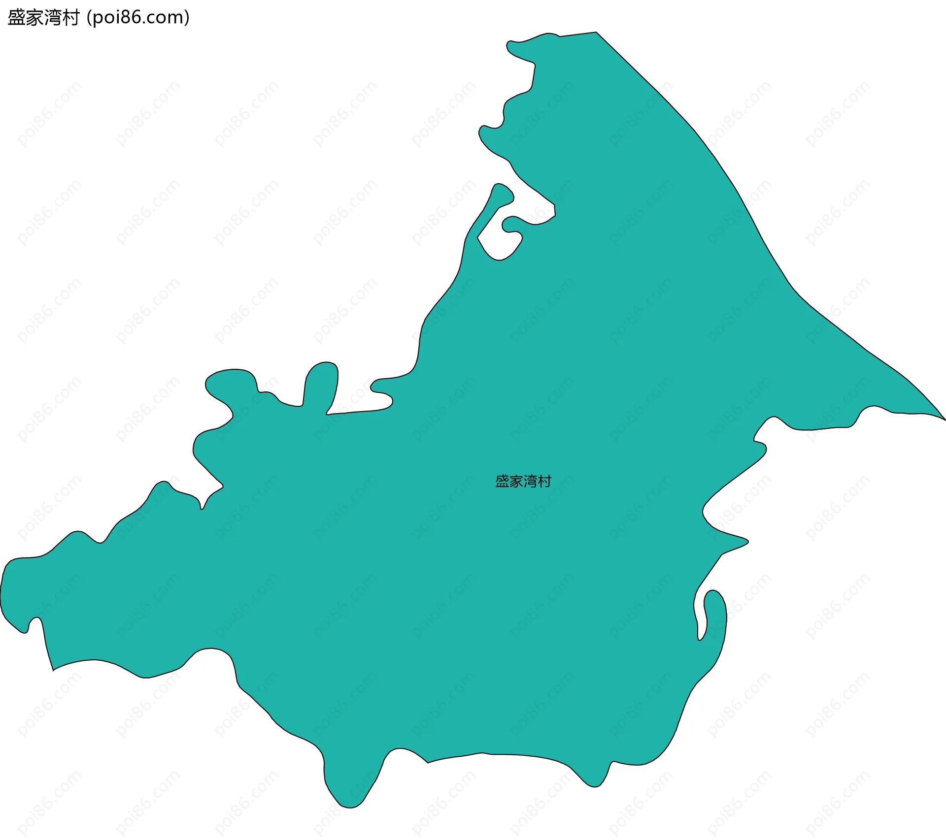 盛家湾村边界地图