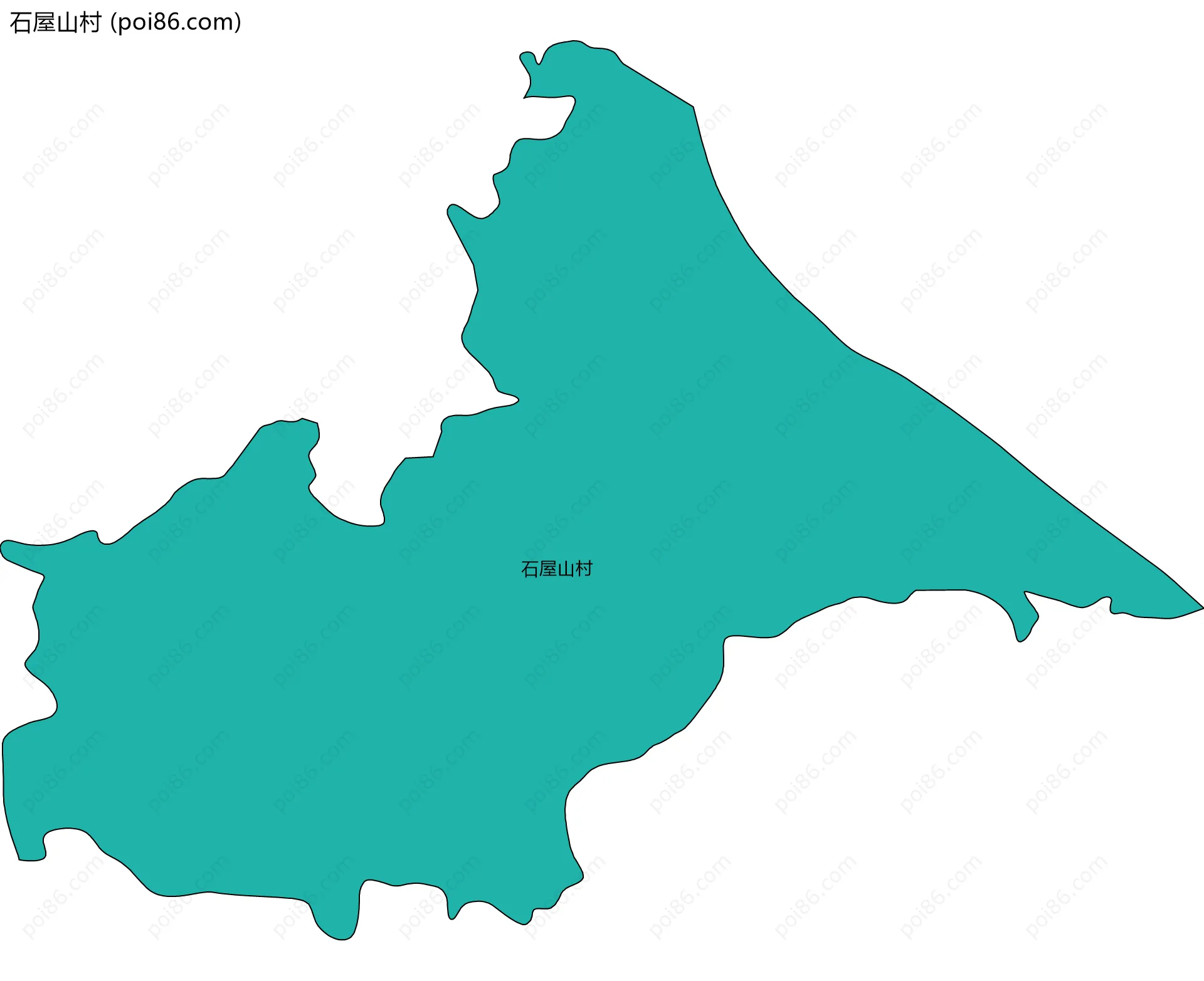 石屋山村边界地图