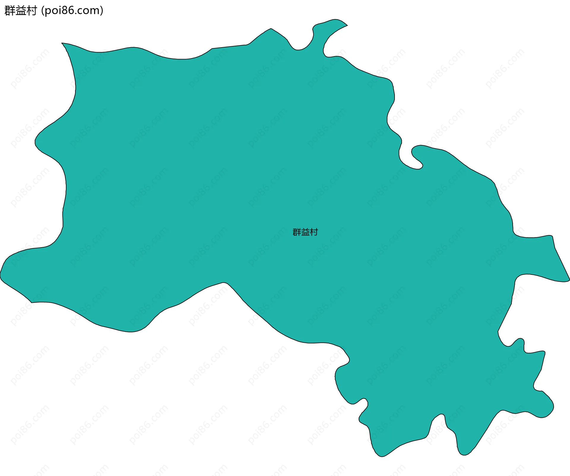 群益村边界地图