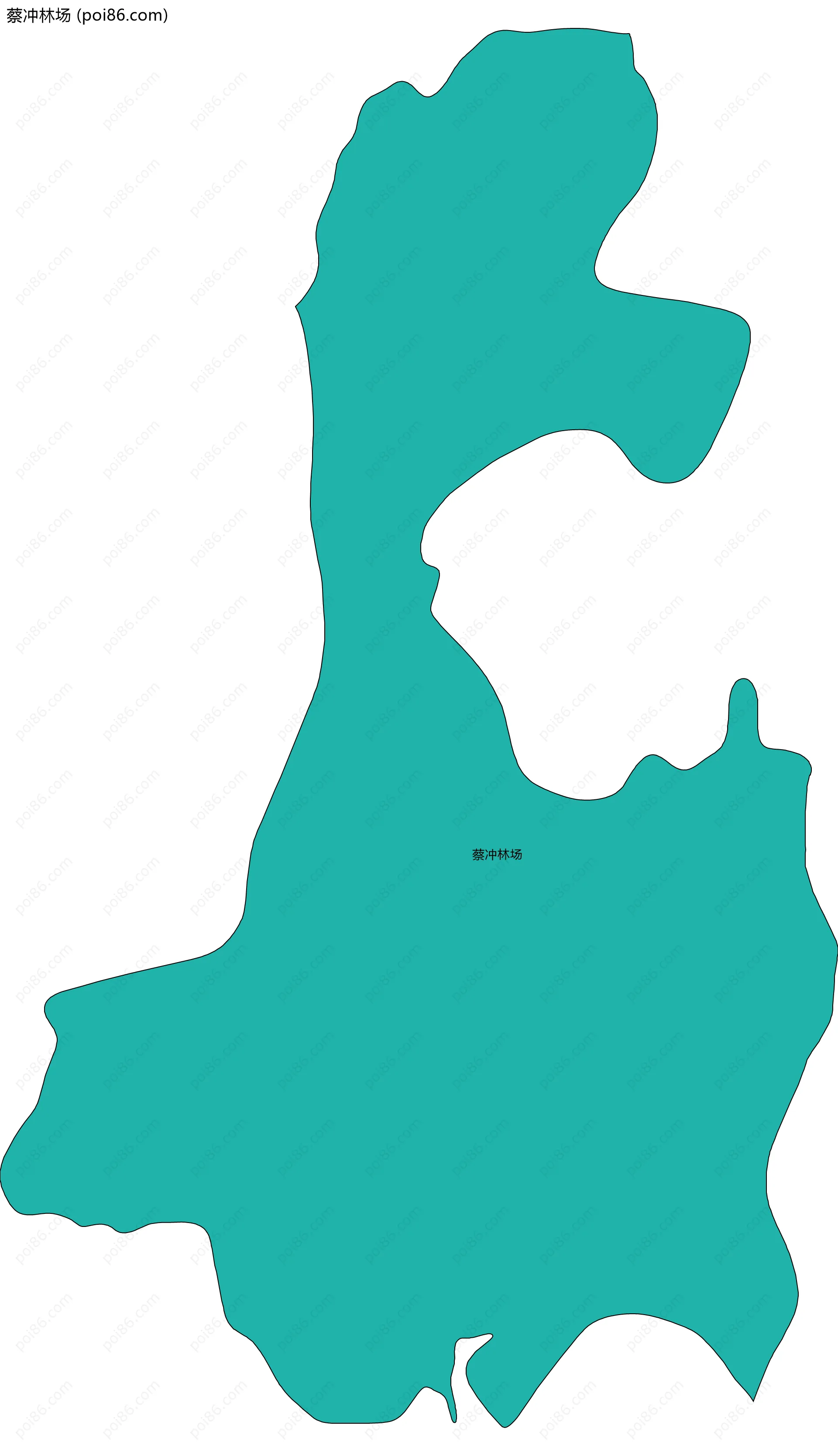 蔡冲林场边界地图