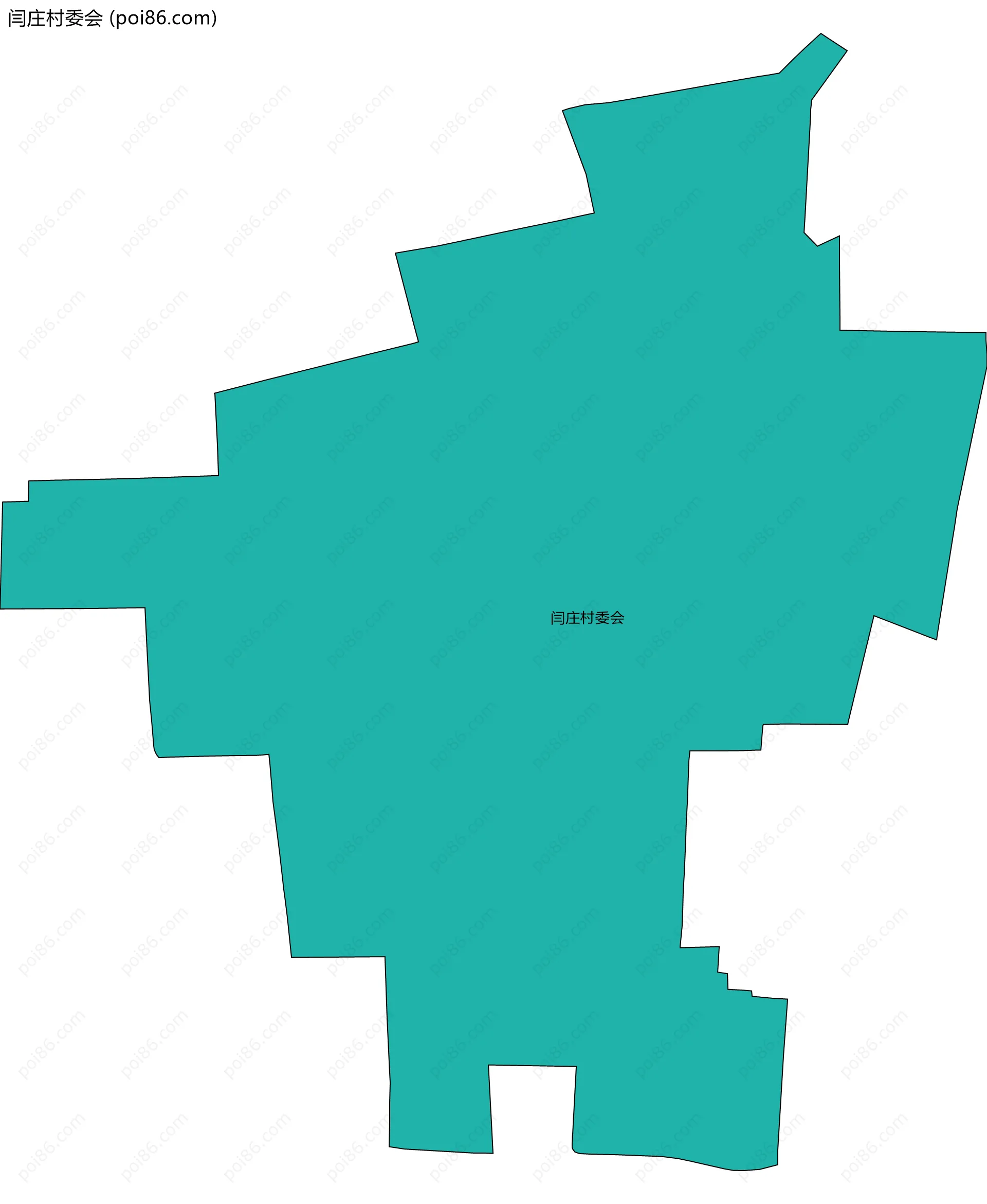 闫庄村委会边界地图