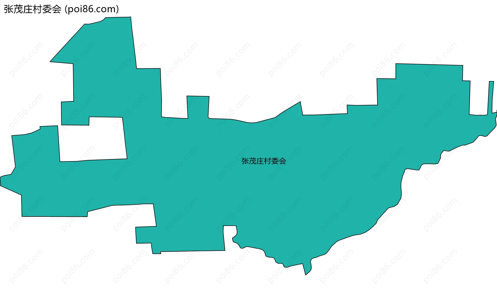 张茂庄村委会边界地图