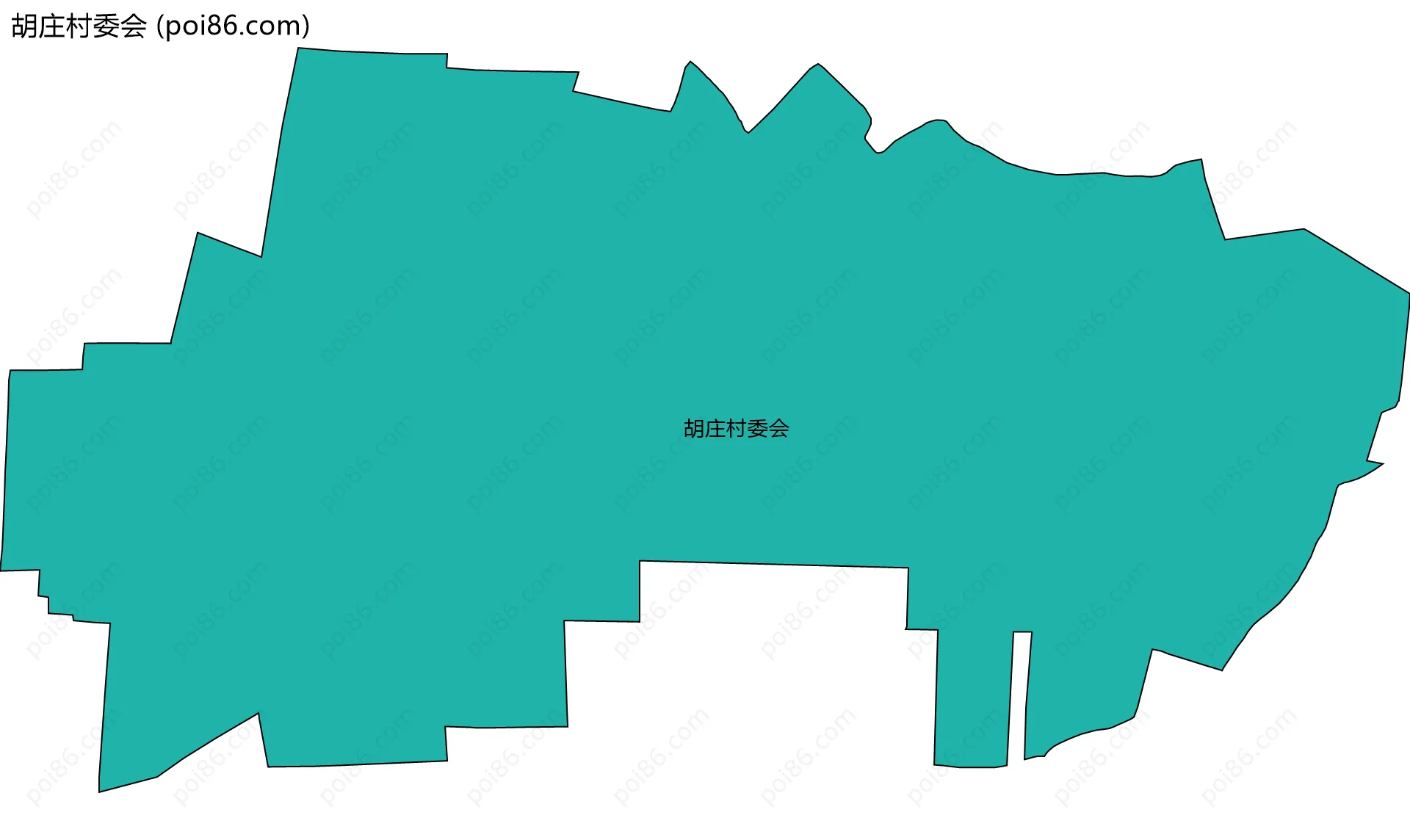 胡庄村委会边界地图