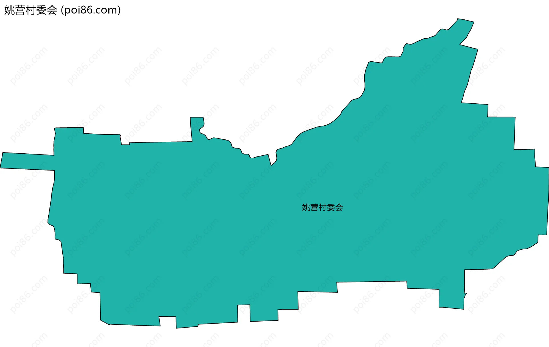 姚营村委会边界地图