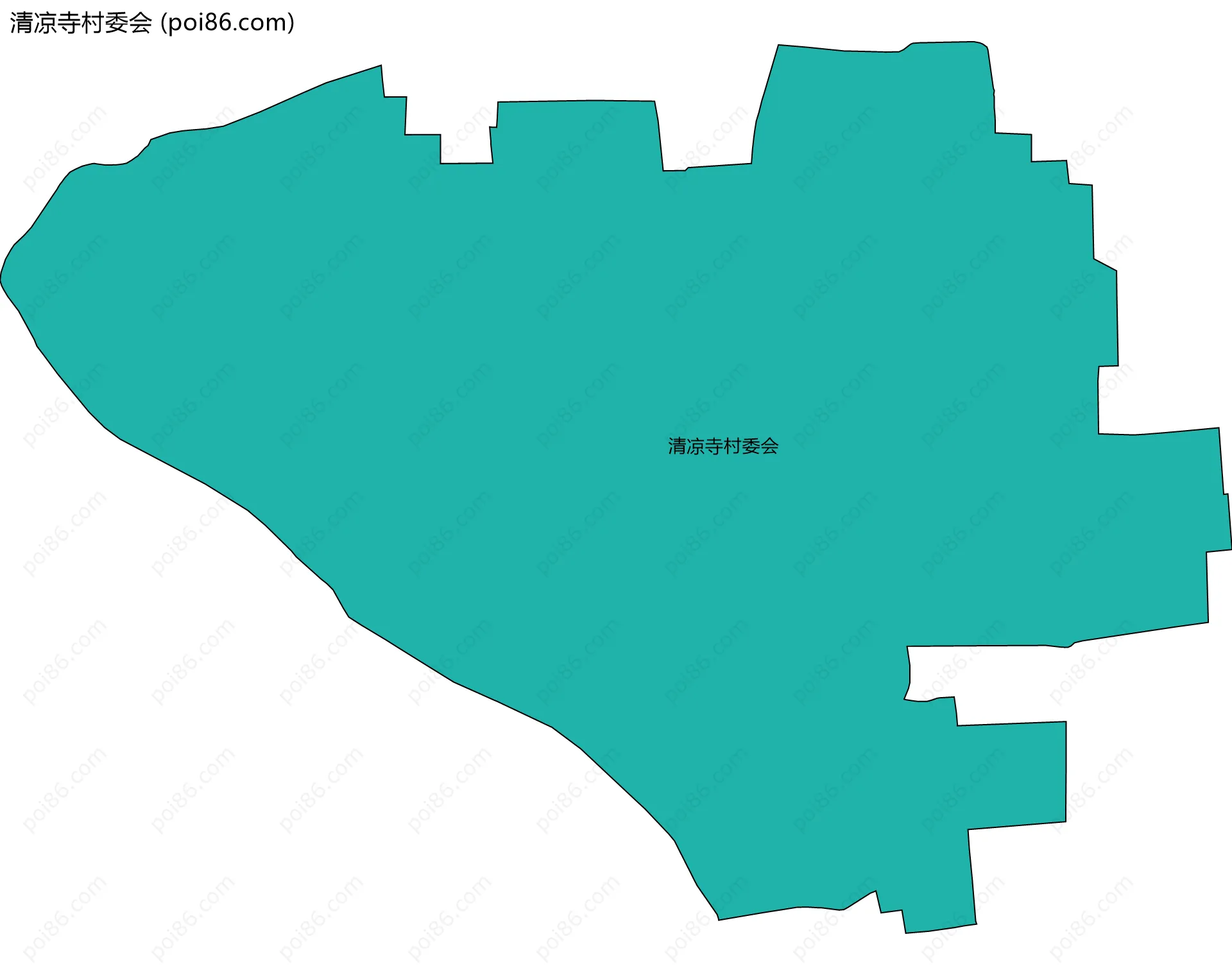 清凉寺村委会边界地图