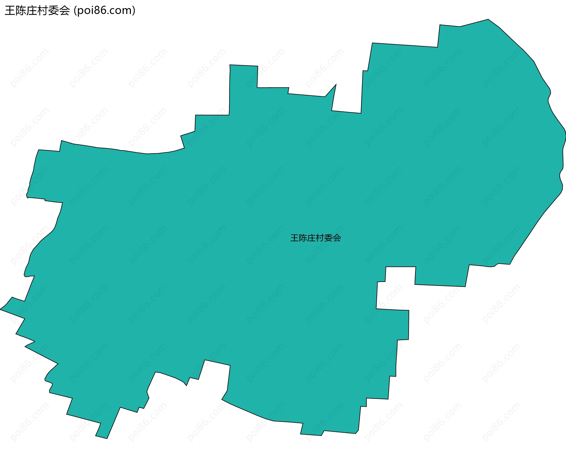 王陈庄村委会边界地图