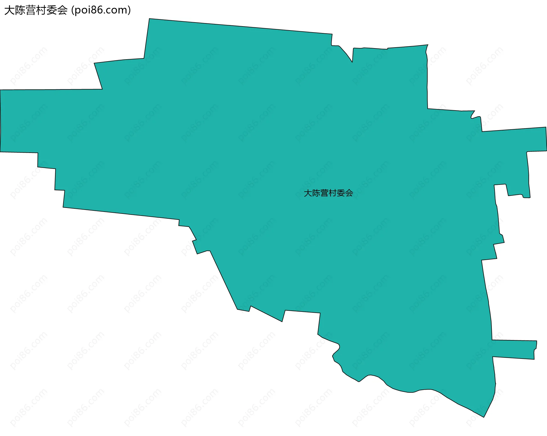 大陈营村委会边界地图