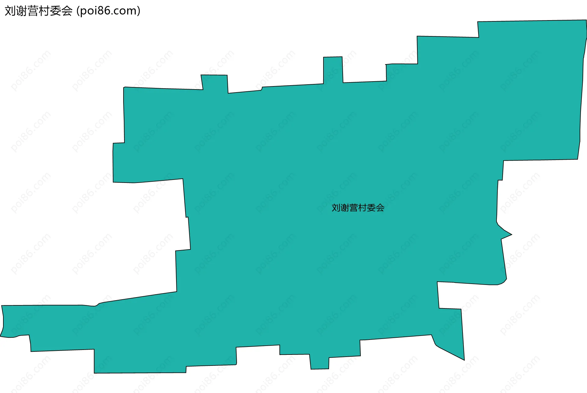刘谢营村委会边界地图