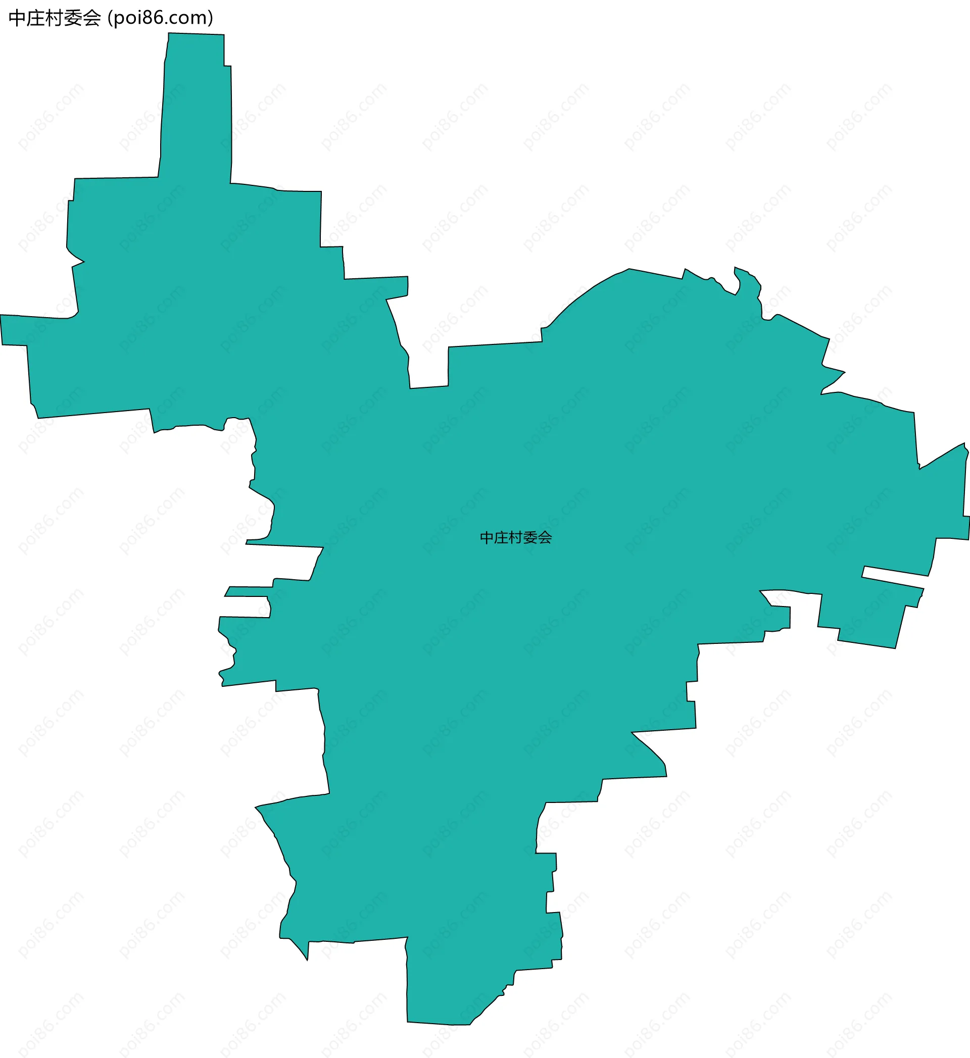 中庄村委会边界地图