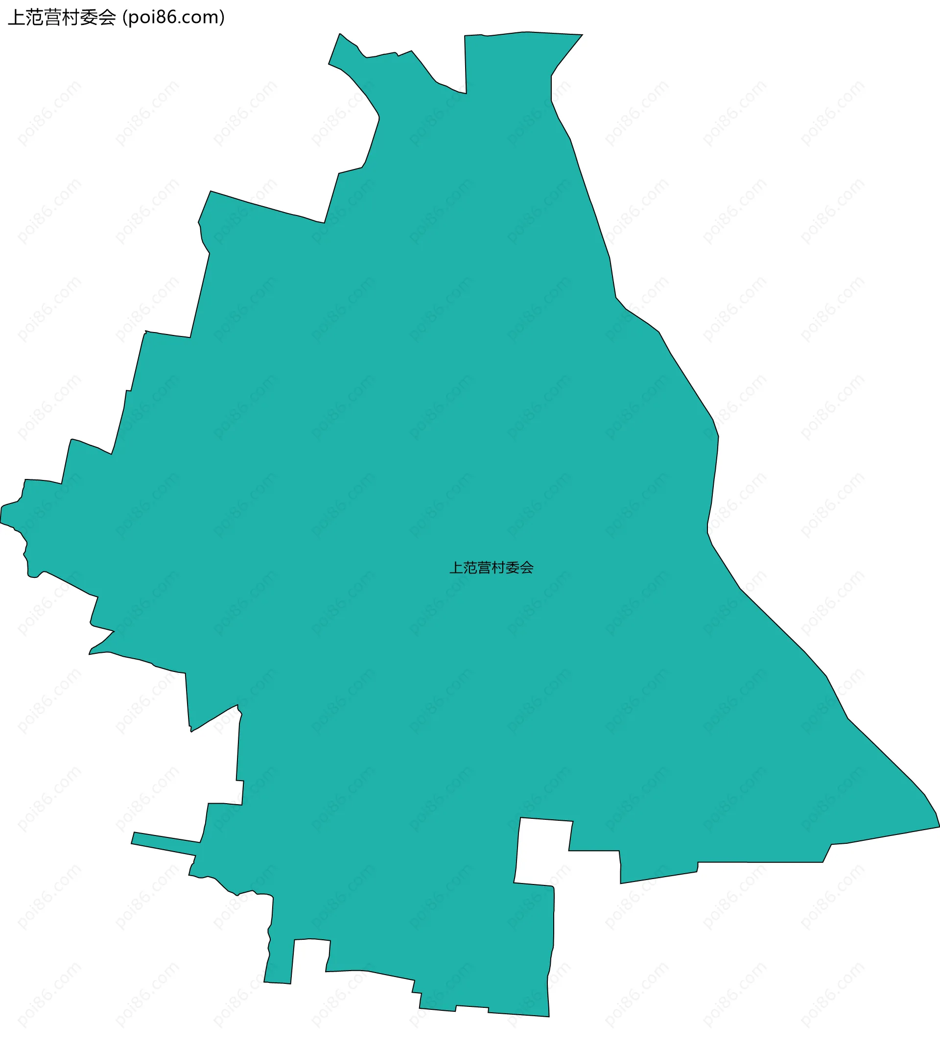 上范营村委会边界地图