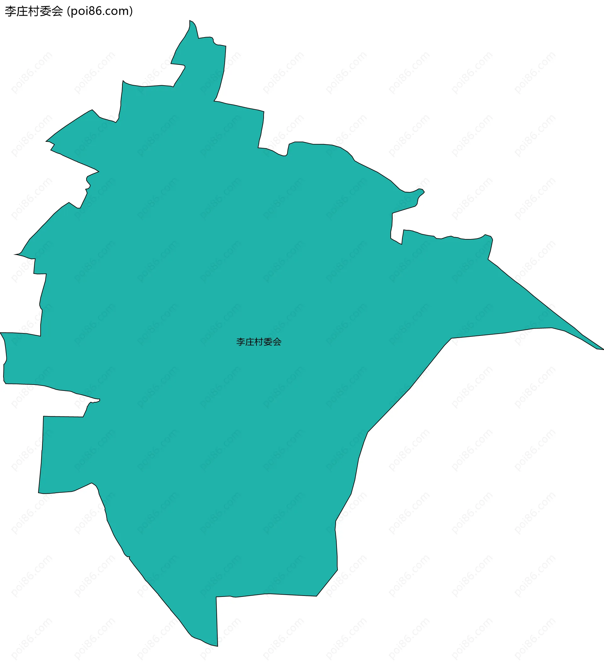 李庄村委会边界地图