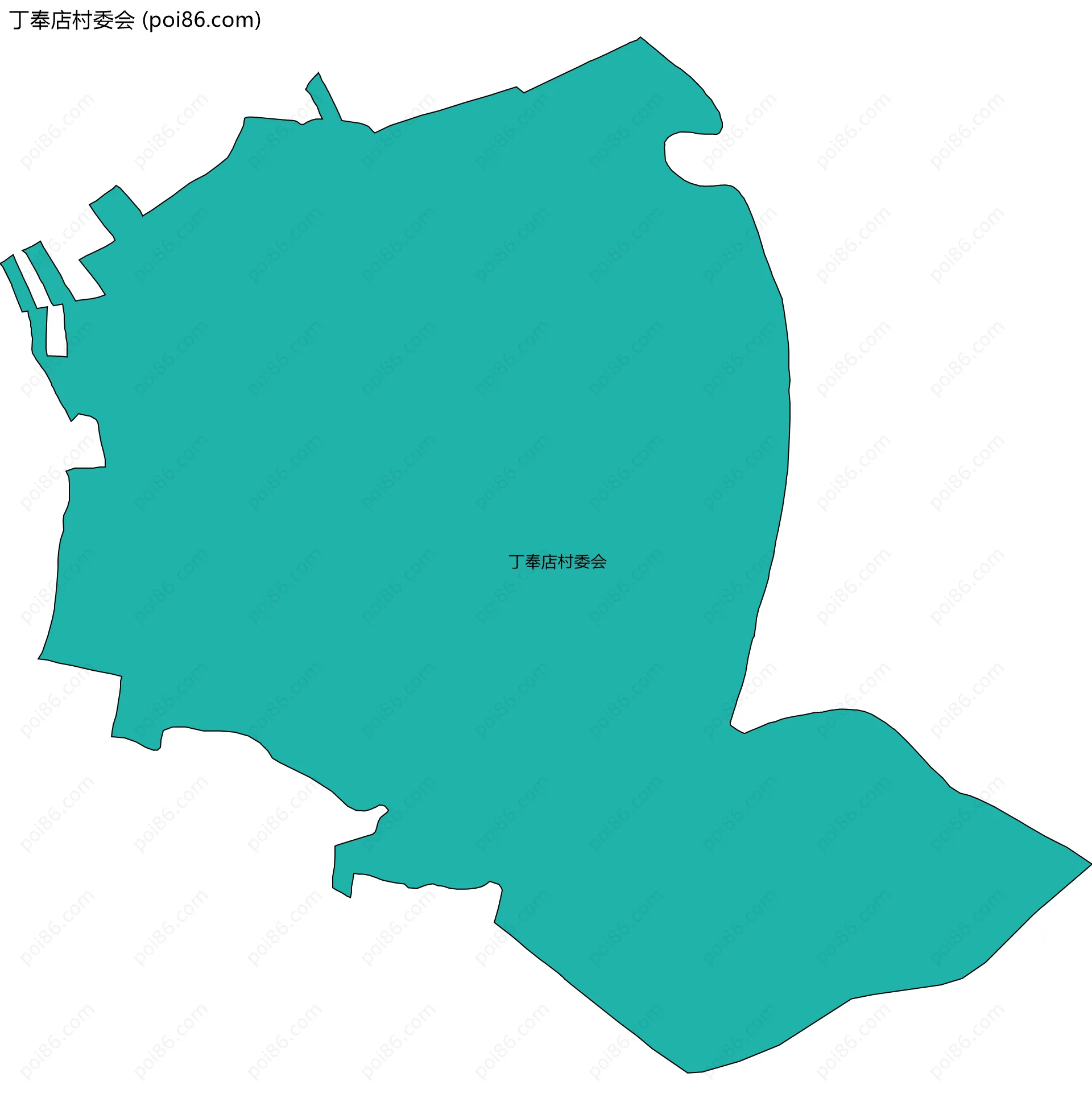 丁奉店村委会边界地图