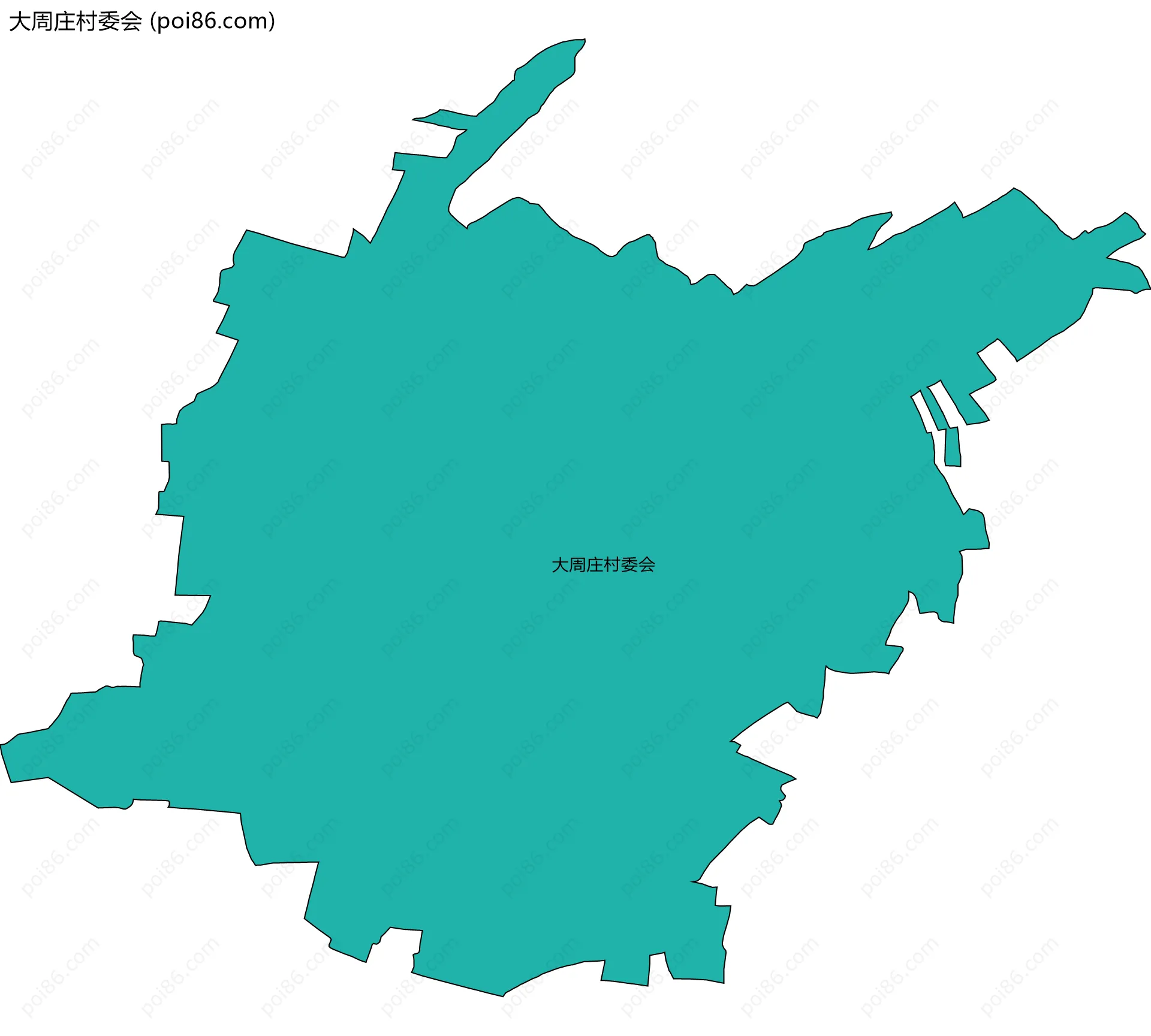 大周庄村委会边界地图