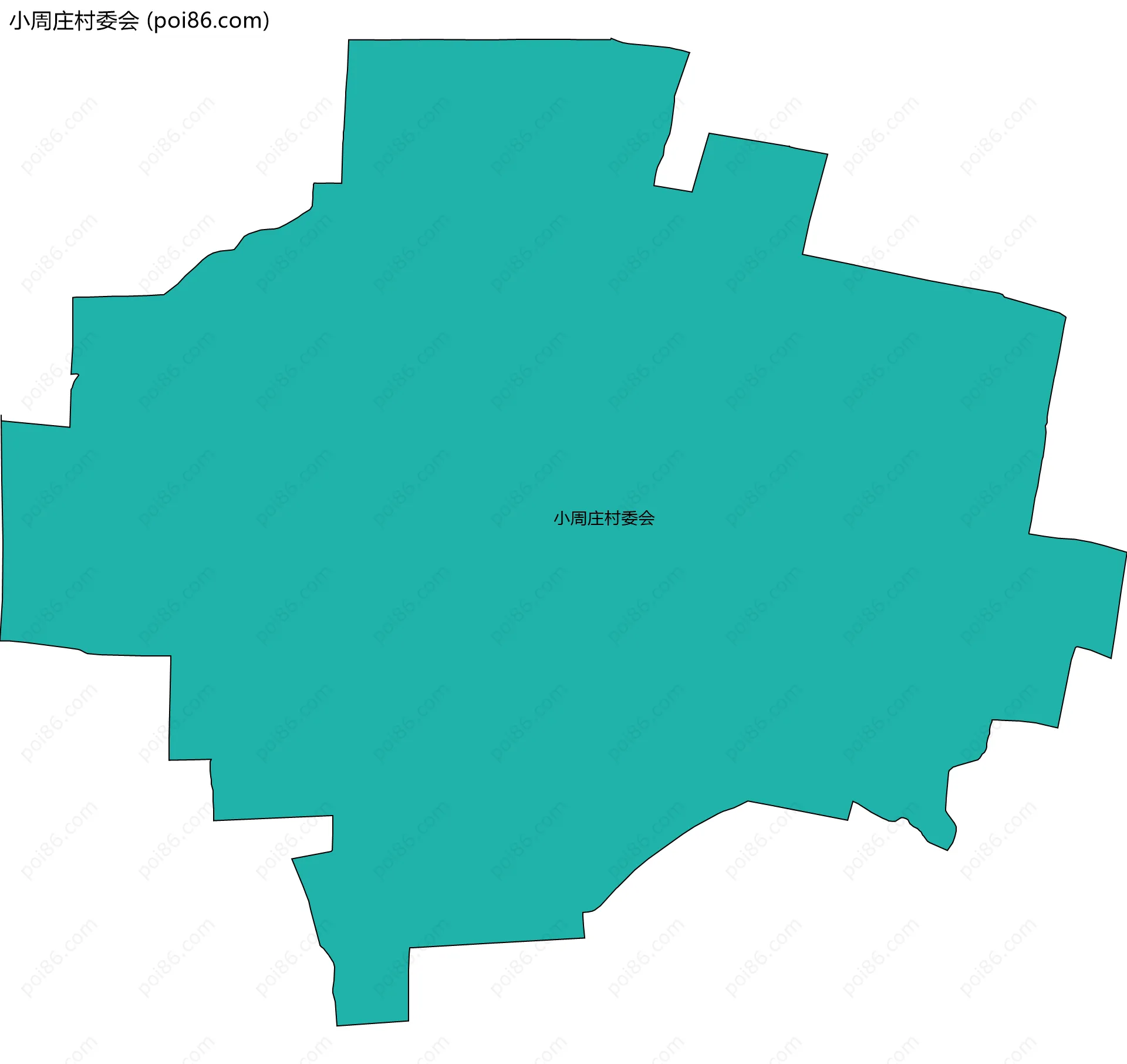 小周庄村委会边界地图