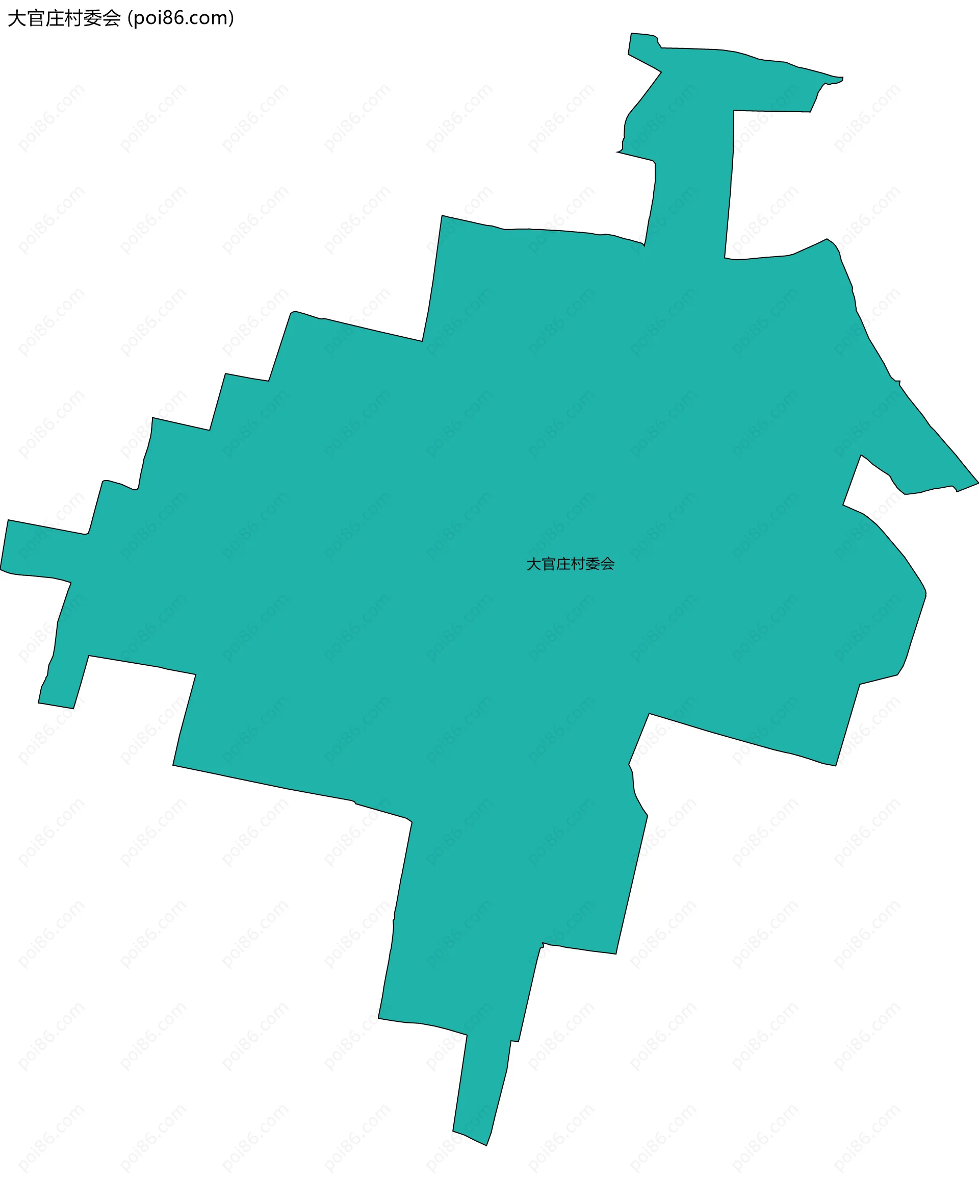 大官庄村委会边界地图
