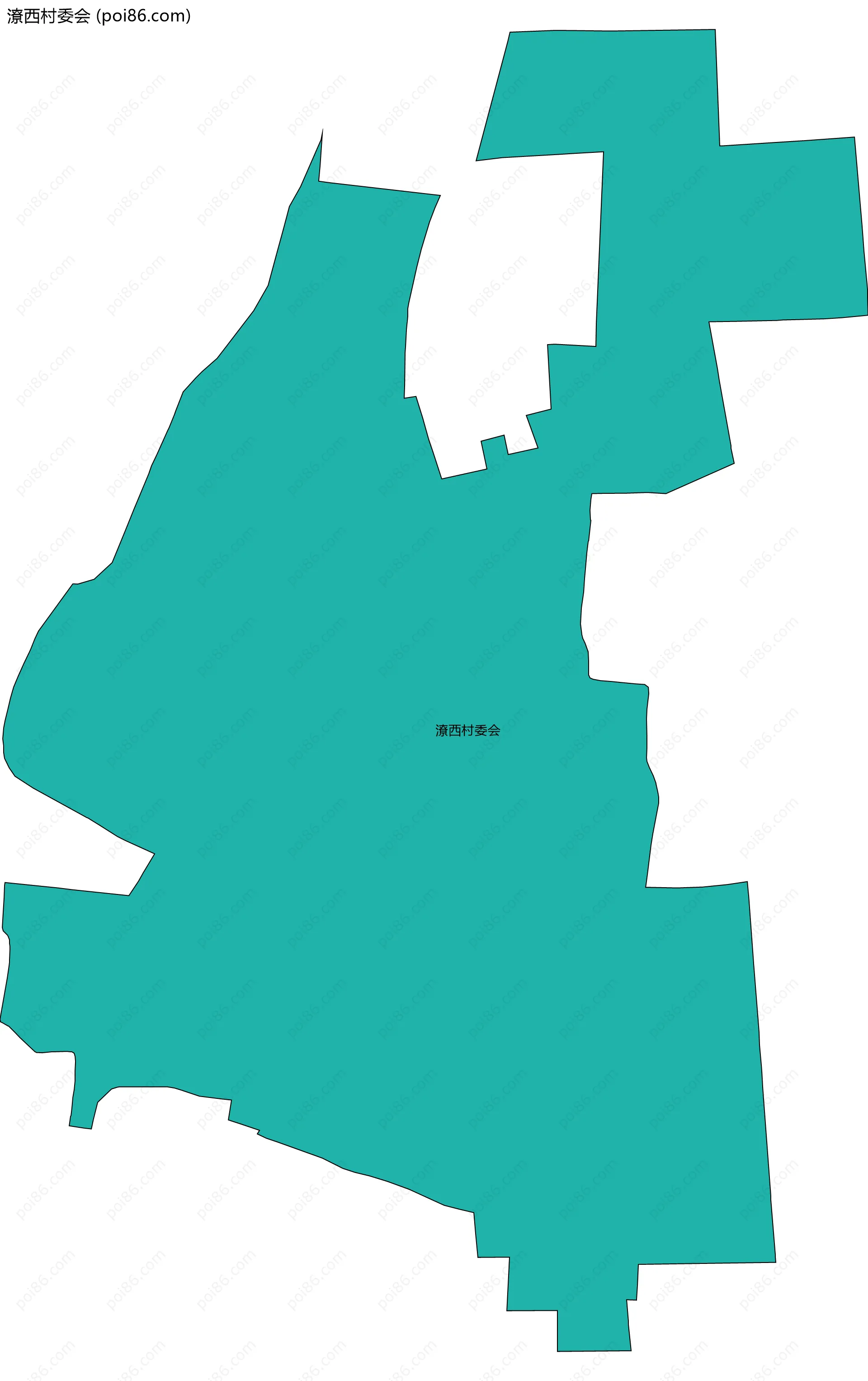潦西村委会边界地图
