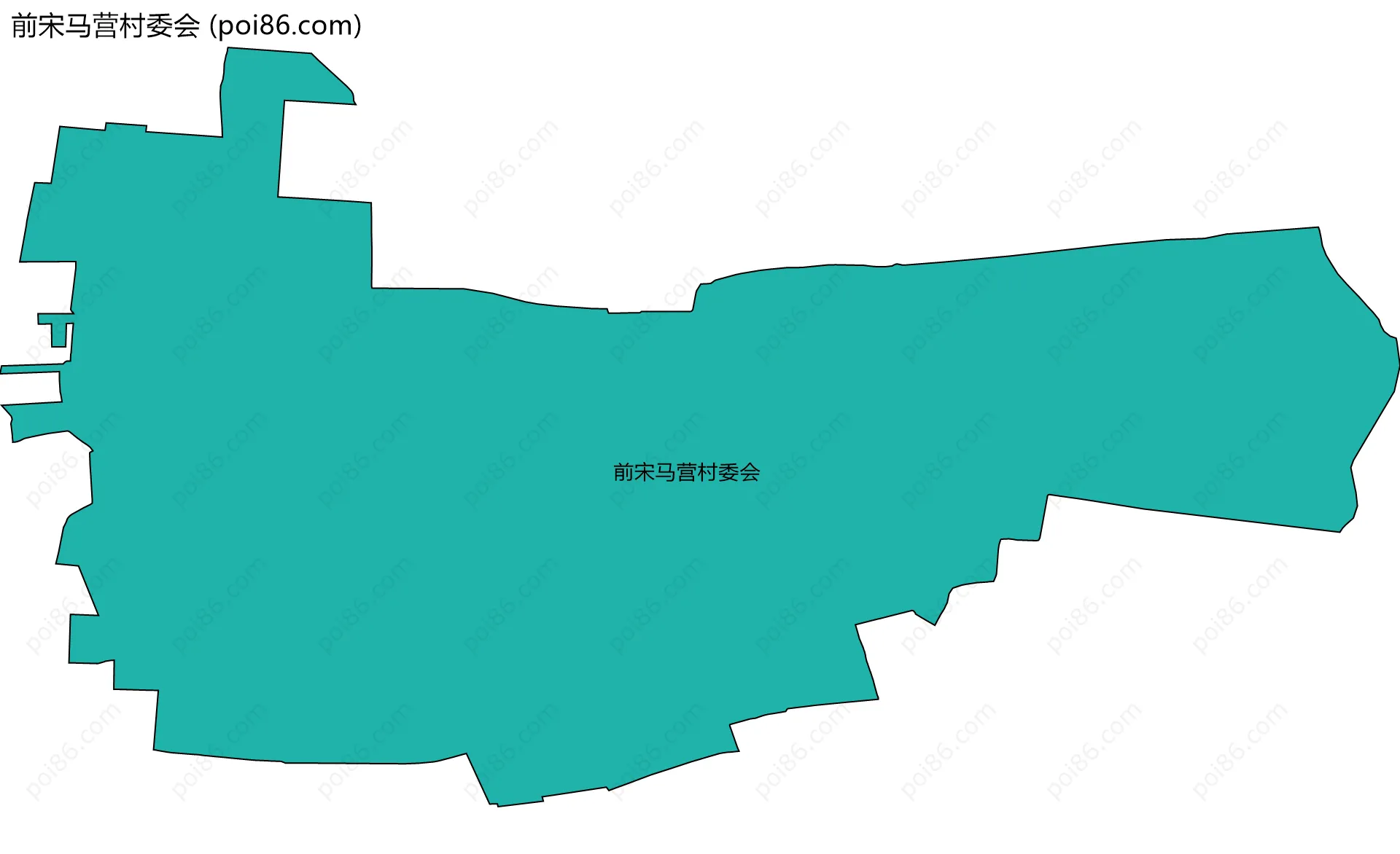 前宋马营村委会边界地图