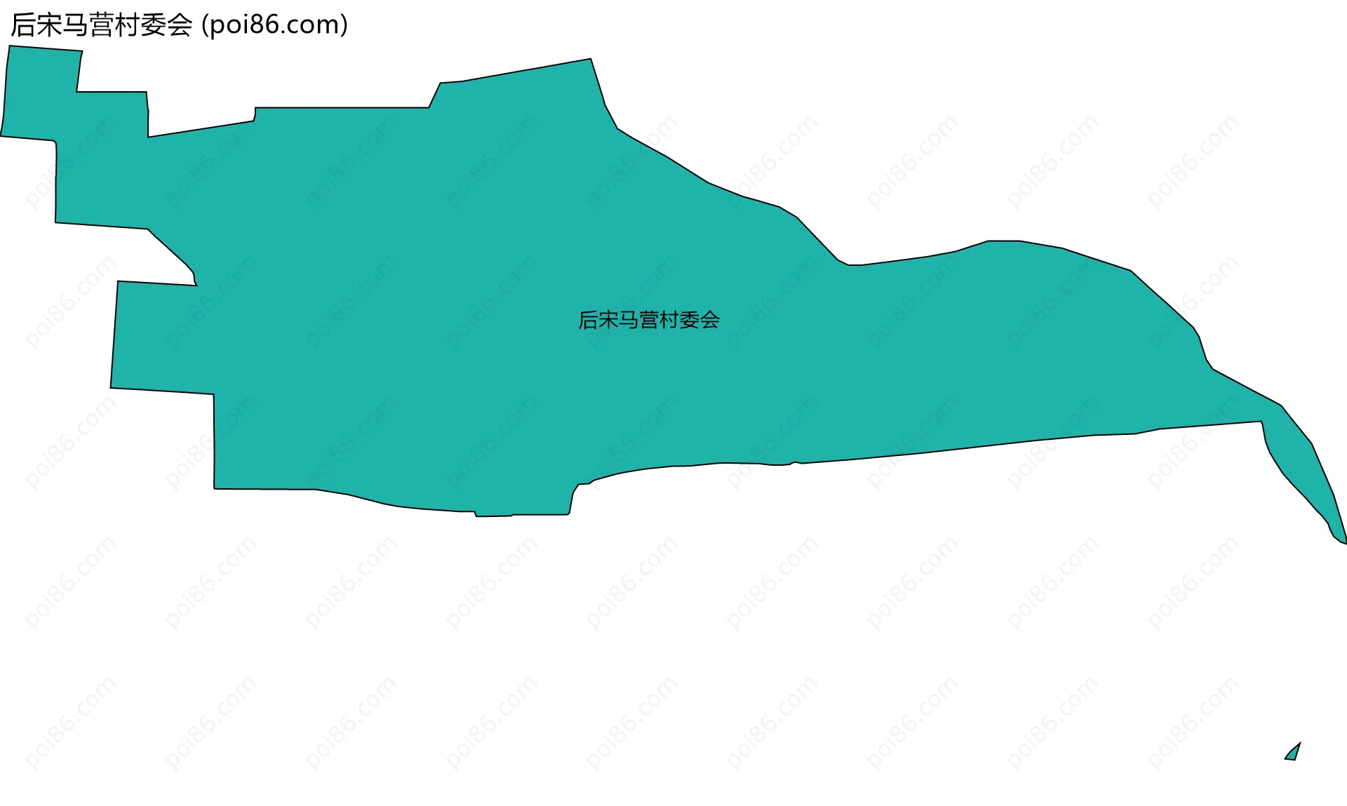 后宋马营村委会边界地图