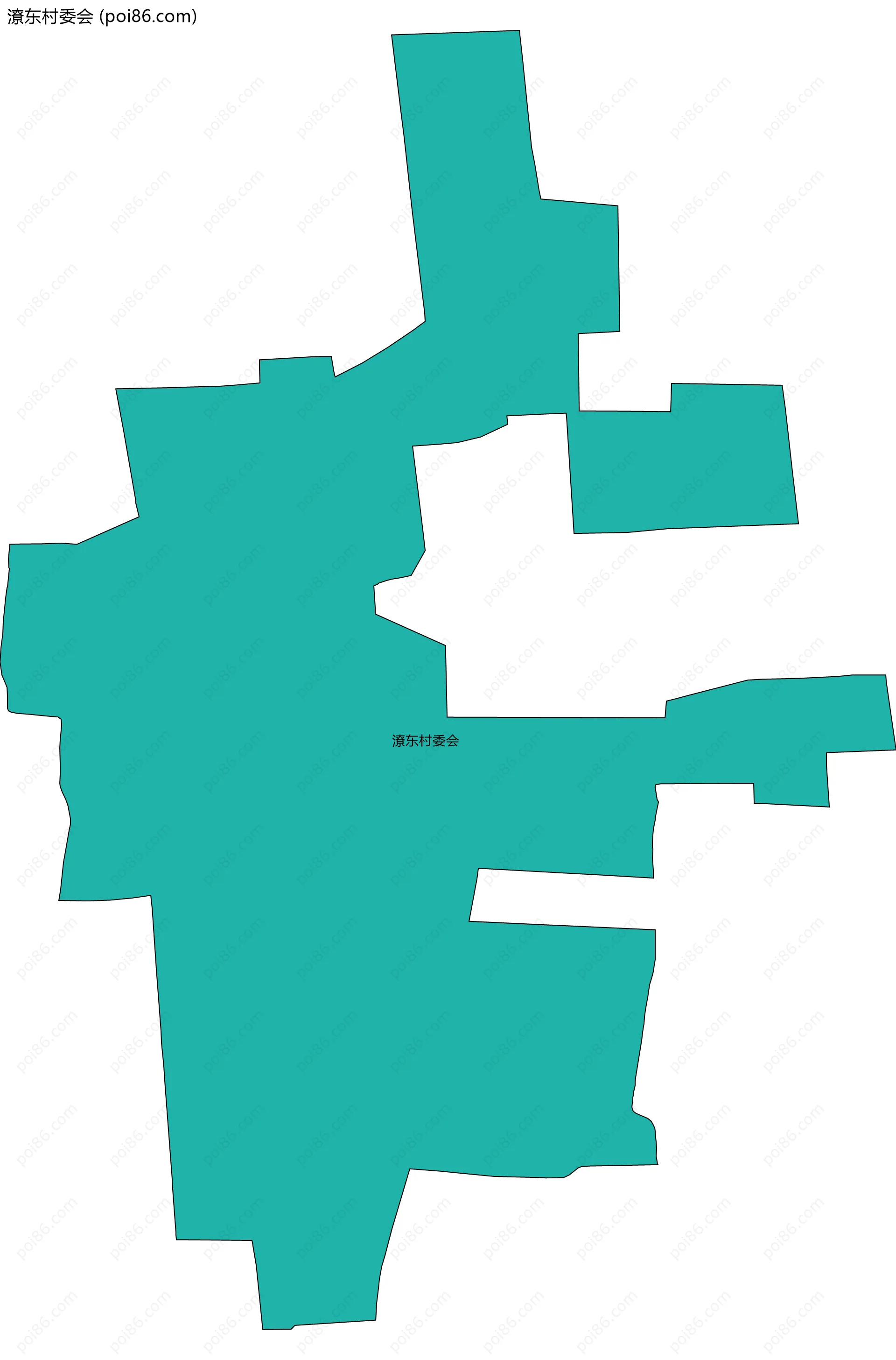 潦东村委会边界地图