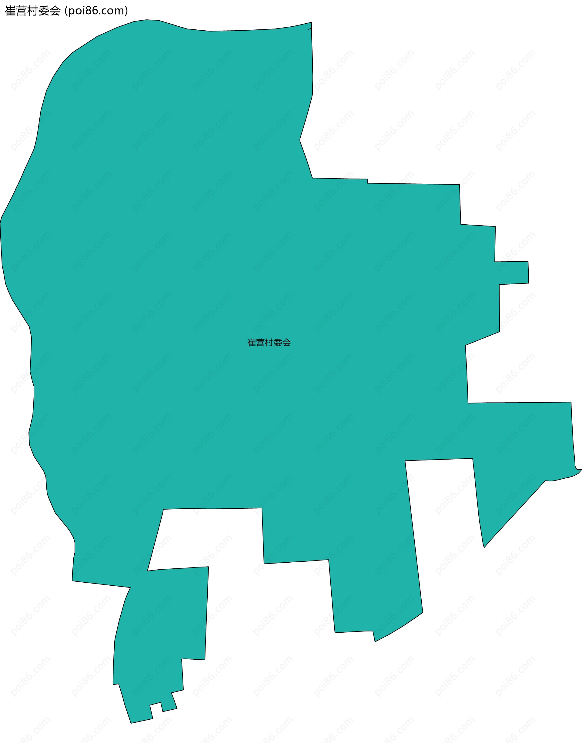 崔营村委会边界地图