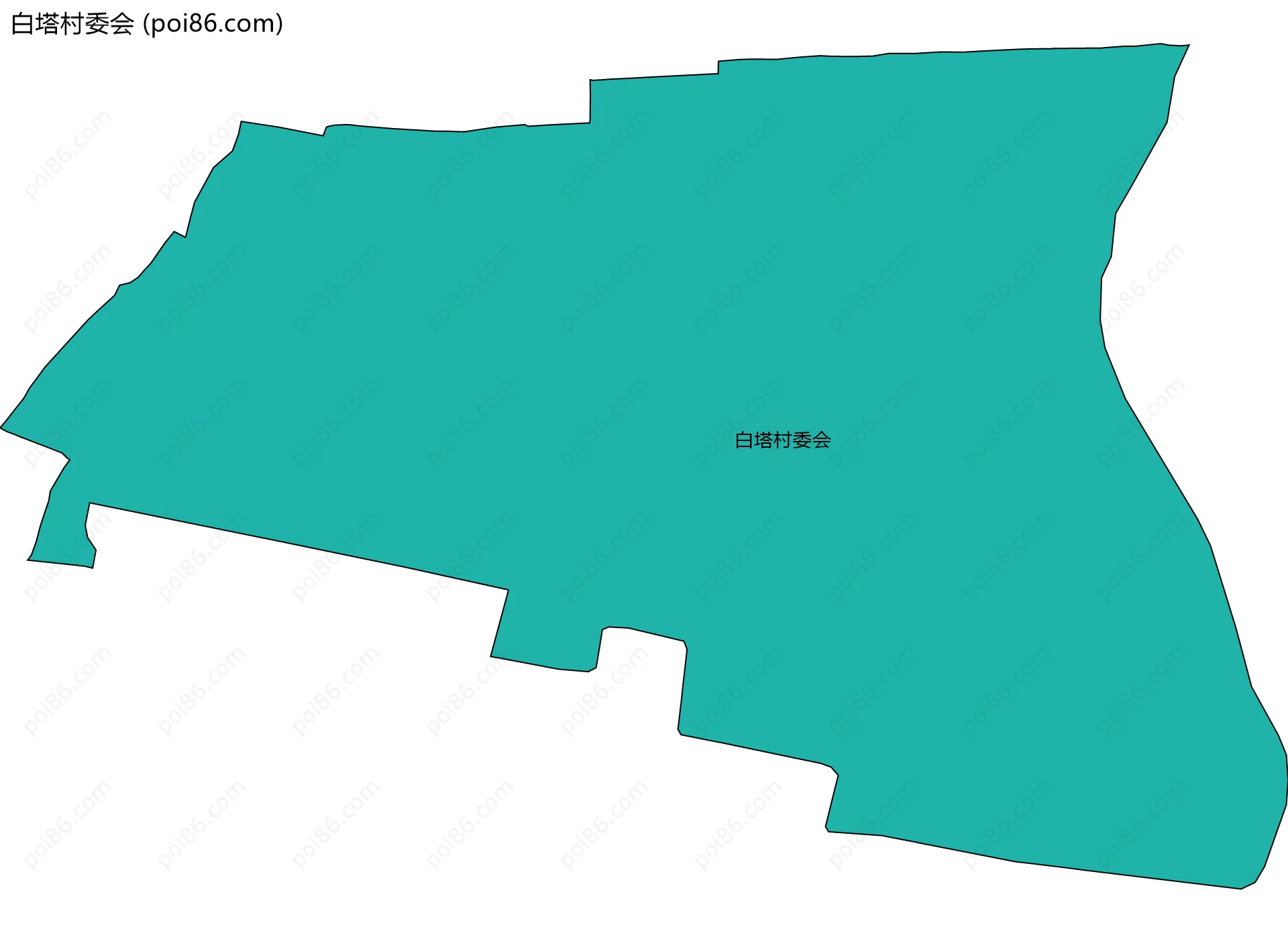 白塔村委会边界地图
